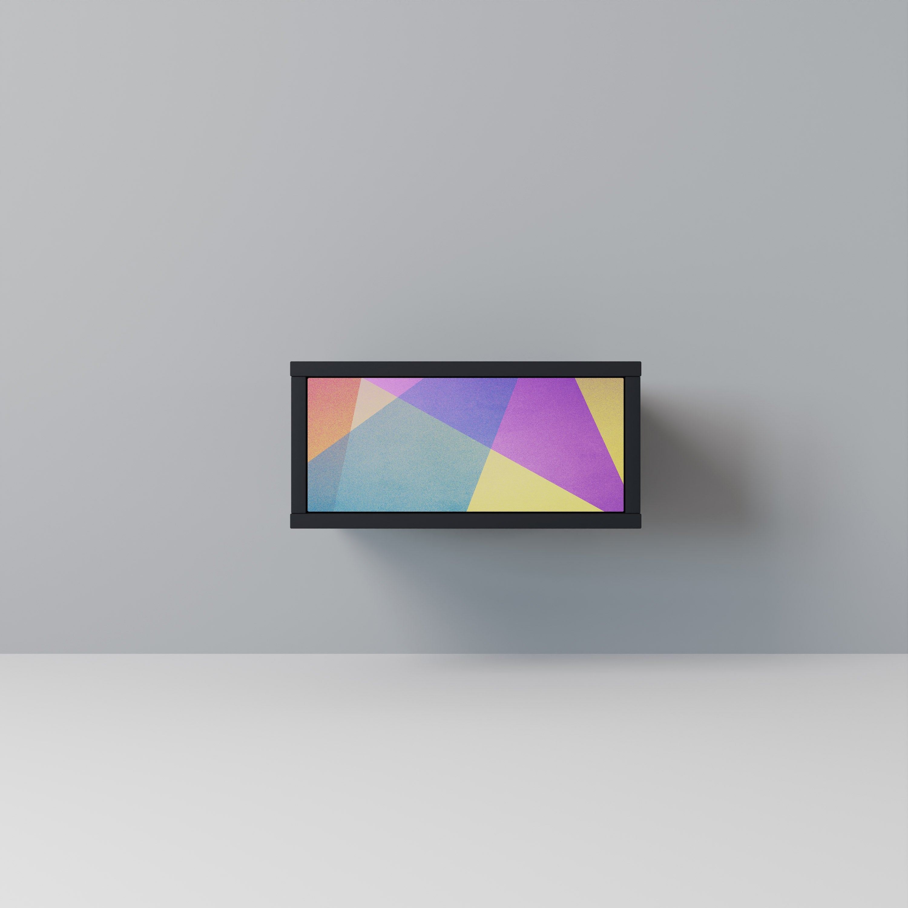 Table de chevet BRIGHT GEOMETRY en finition noire