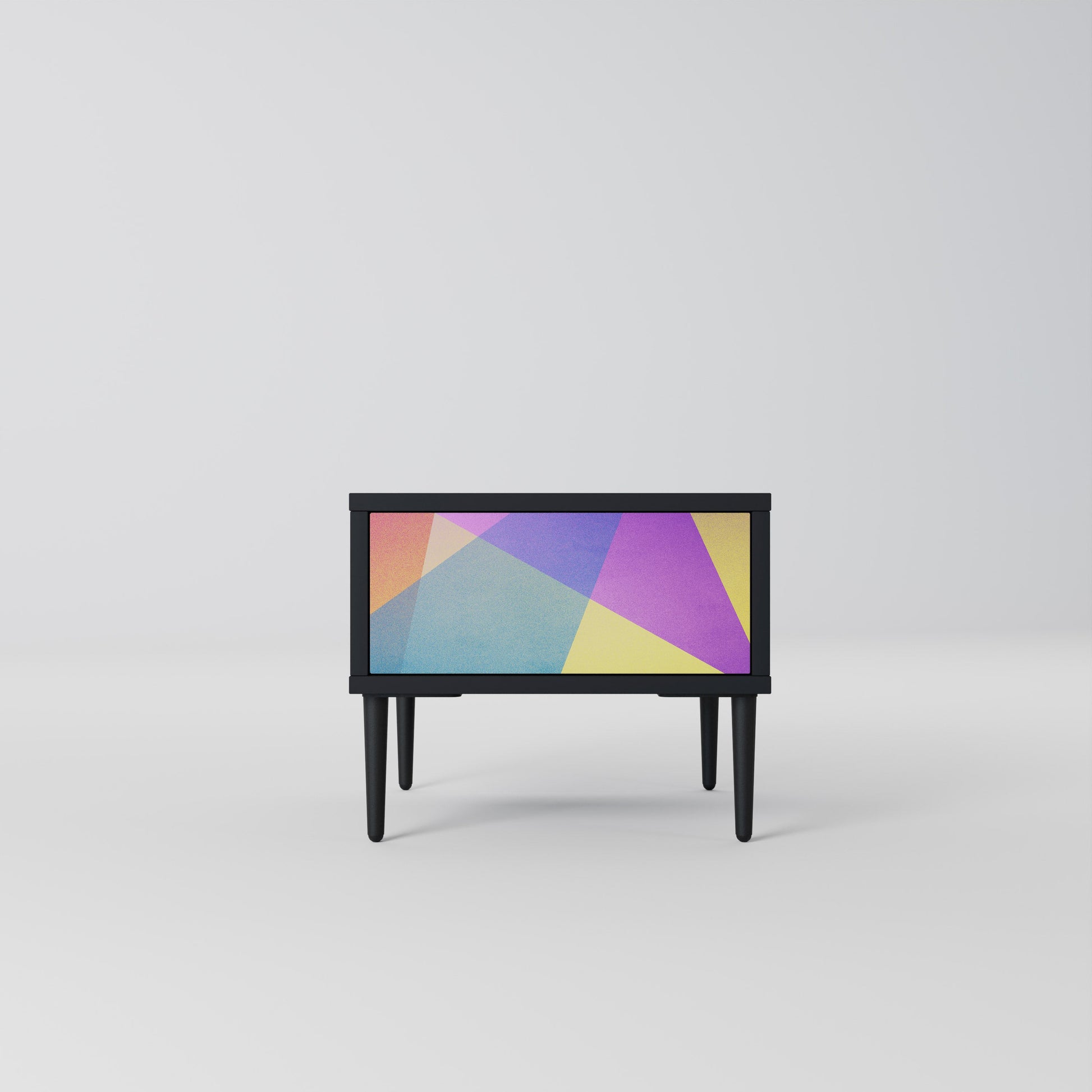 Table de chevet BRIGHT GEOMETRY en finition noire