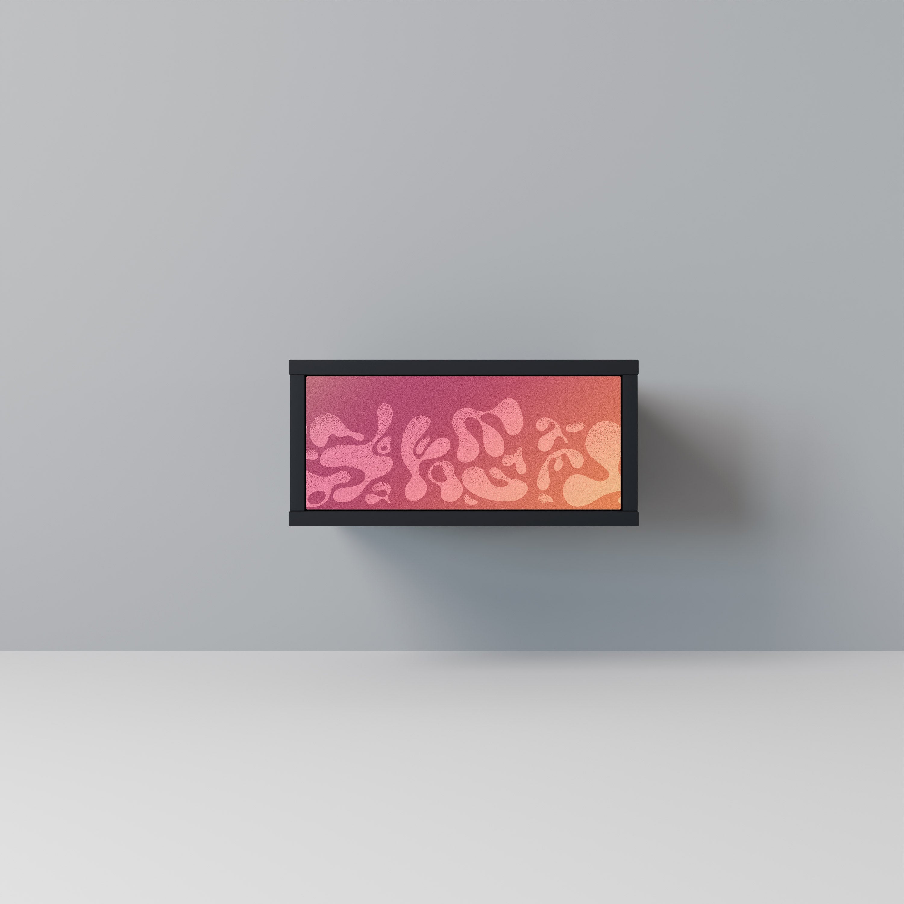 Table de chevet IRREGULAR PINK en finition noire