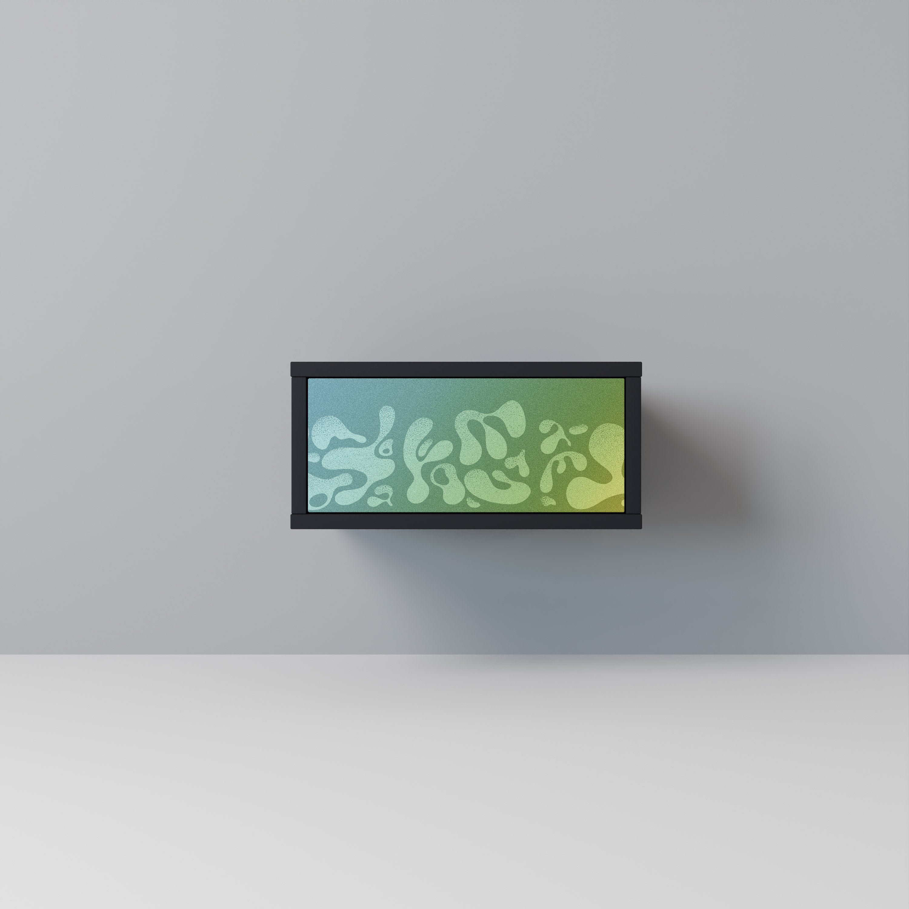 Table de chevet IRREGULAR BLUE en finition noire