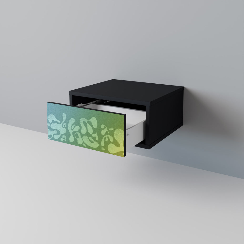 Table de chevet IRREGULAR BLUE en finition noire