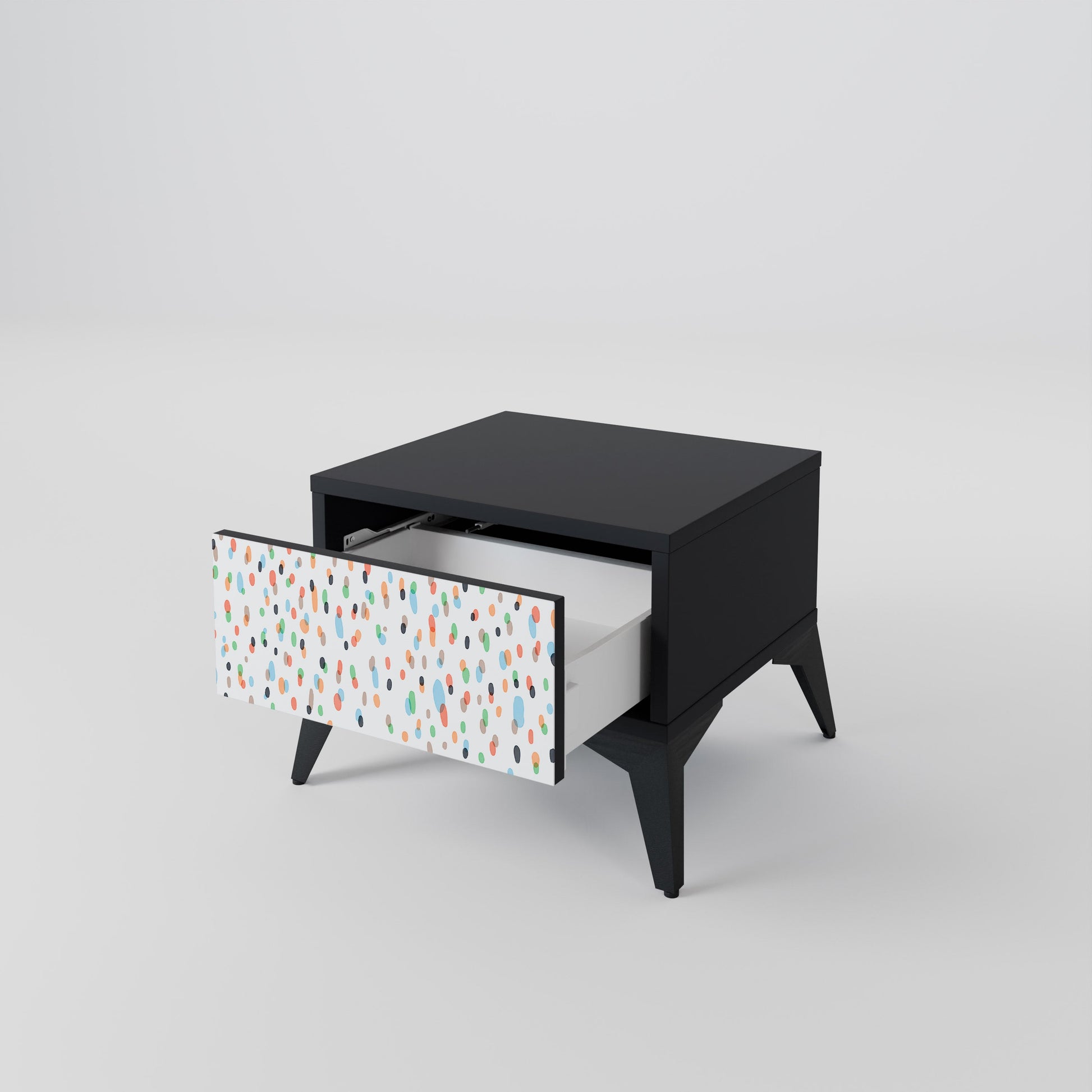 Table de chevet ENERGETIC SPOTS en finition noire
