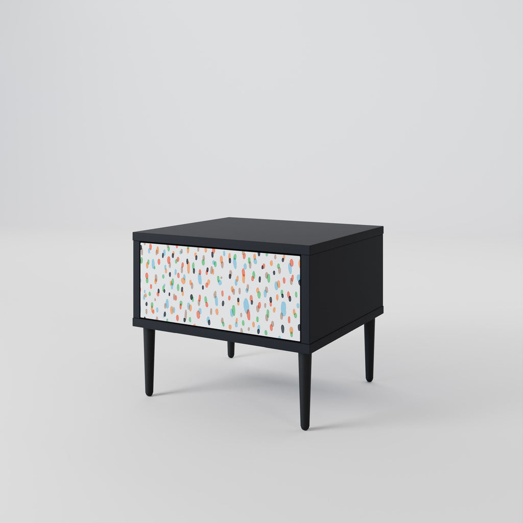 Table de chevet ENERGETIC SPOTS en finition noire