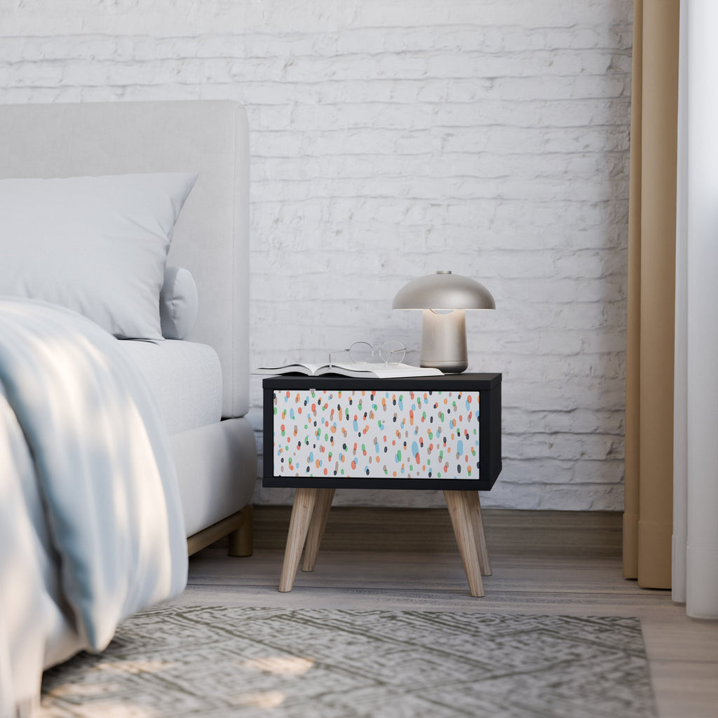 Table de chevet ENERGETIC SPOTS en finition noire
