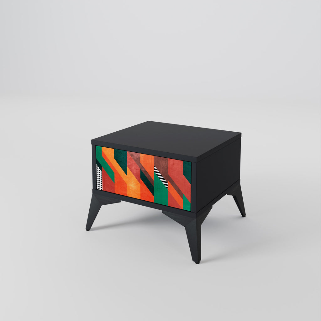 Table de chevet MAKESHIFT ARTISTRY en finition noire