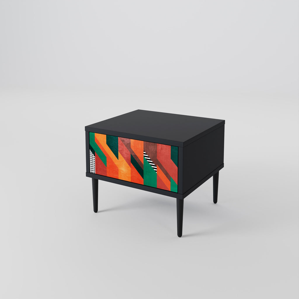 Table de chevet MAKESHIFT ARTISTRY en finition noire