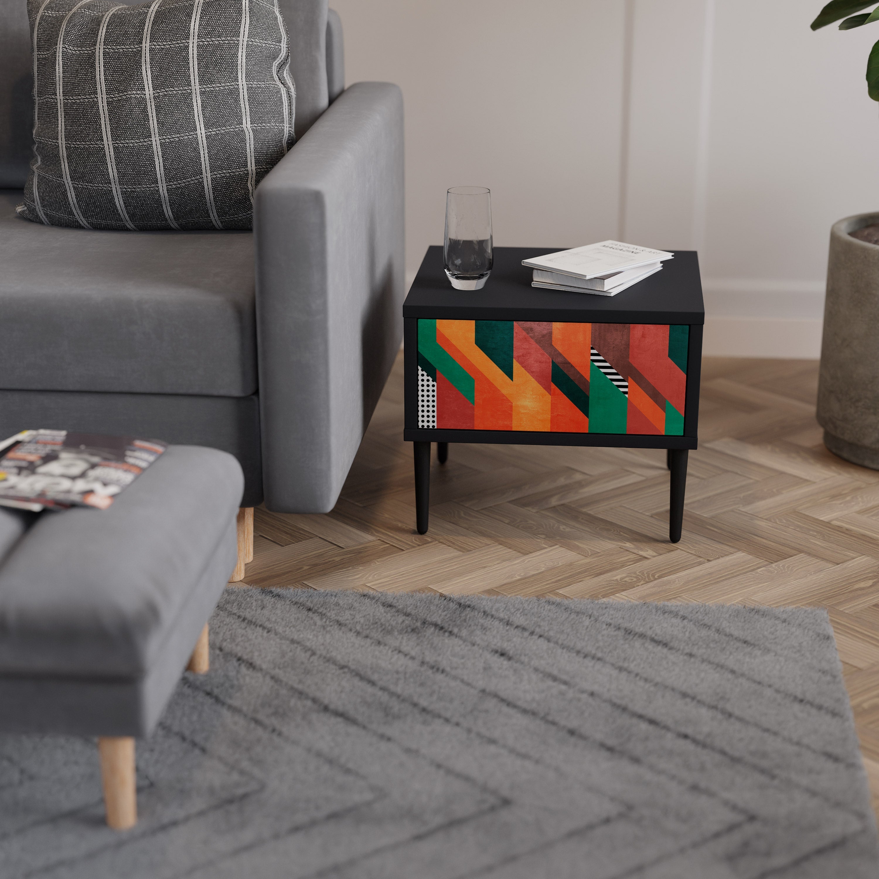 MAKESHIFT ARTISTRY Nightstand in Black Finish