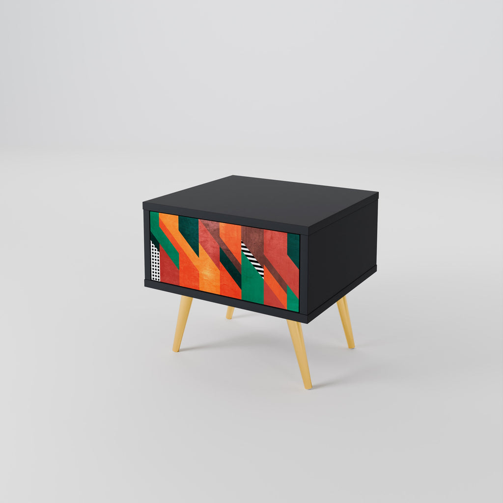 Table de chevet MAKESHIFT ARTISTRY en finition noire