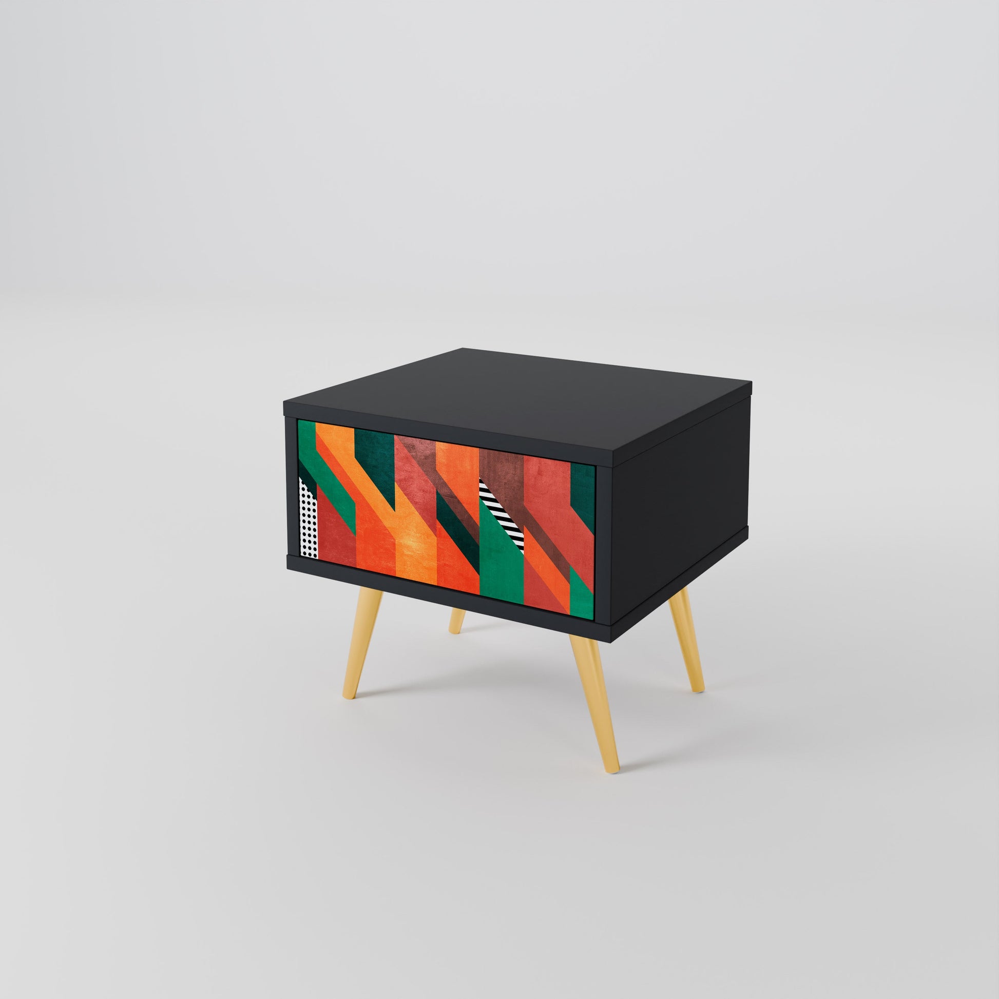 Table de chevet MAKESHIFT ARTISTRY en finition noire