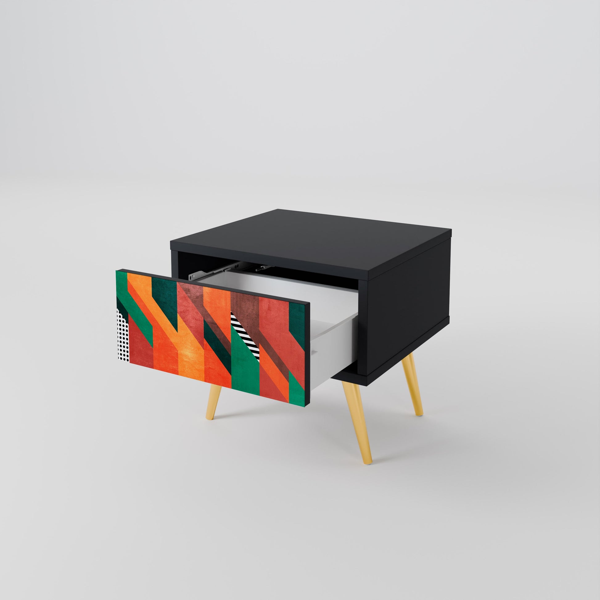 Table de chevet MAKESHIFT ARTISTRY en finition noire