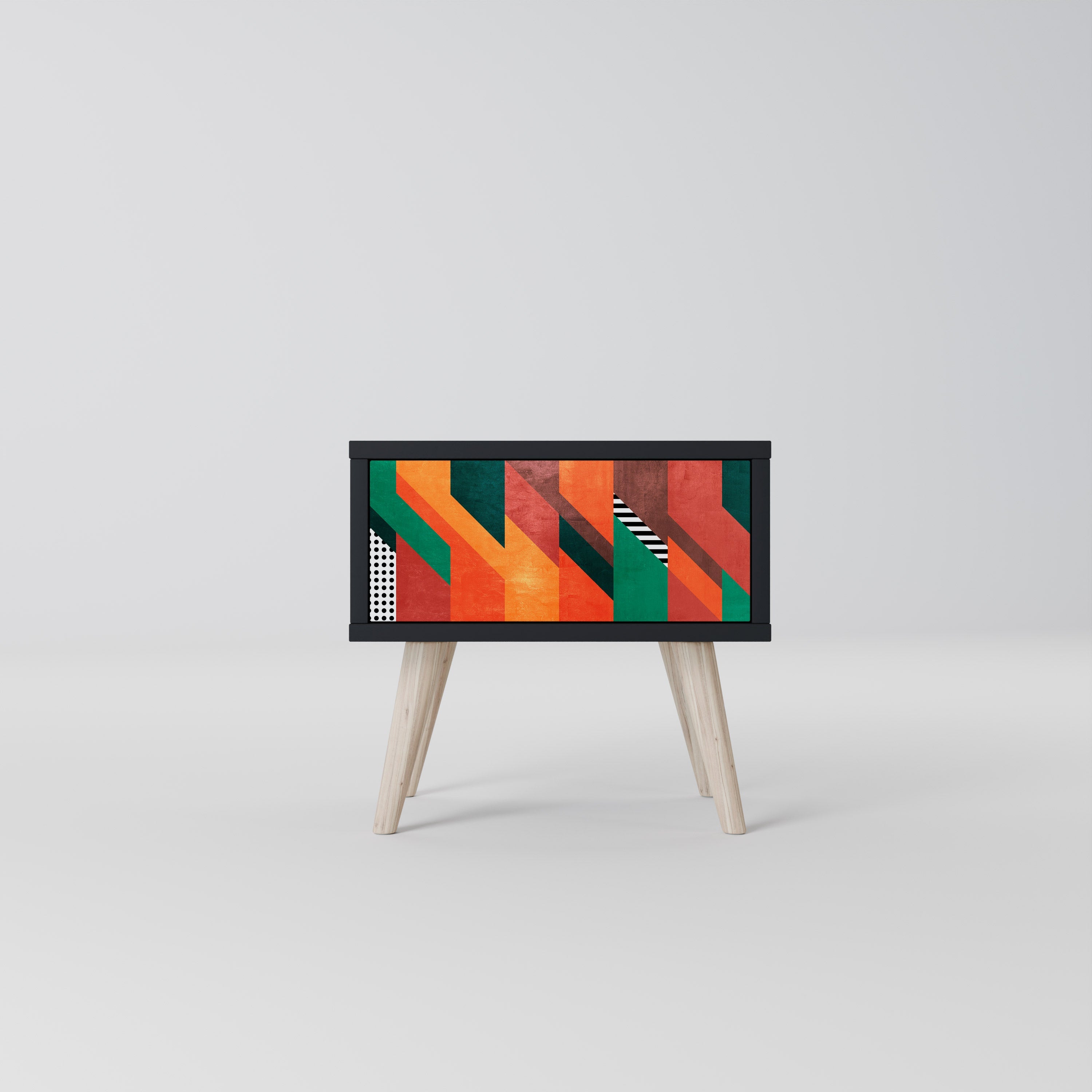 Table de chevet MAKESHIFT ARTISTRY en finition noire