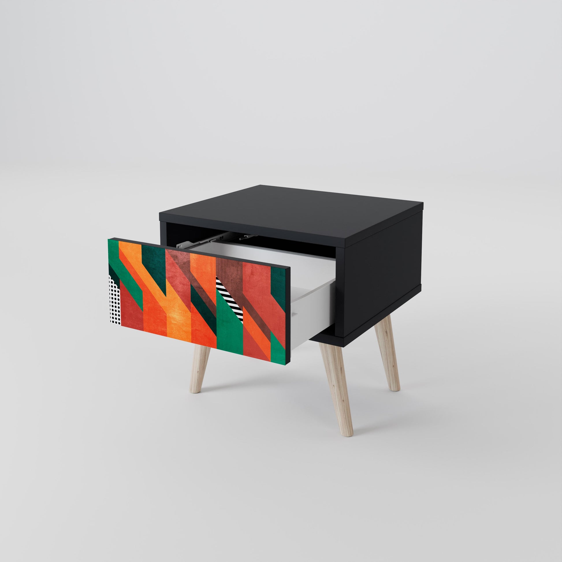 Table de chevet MAKESHIFT ARTISTRY en finition noire