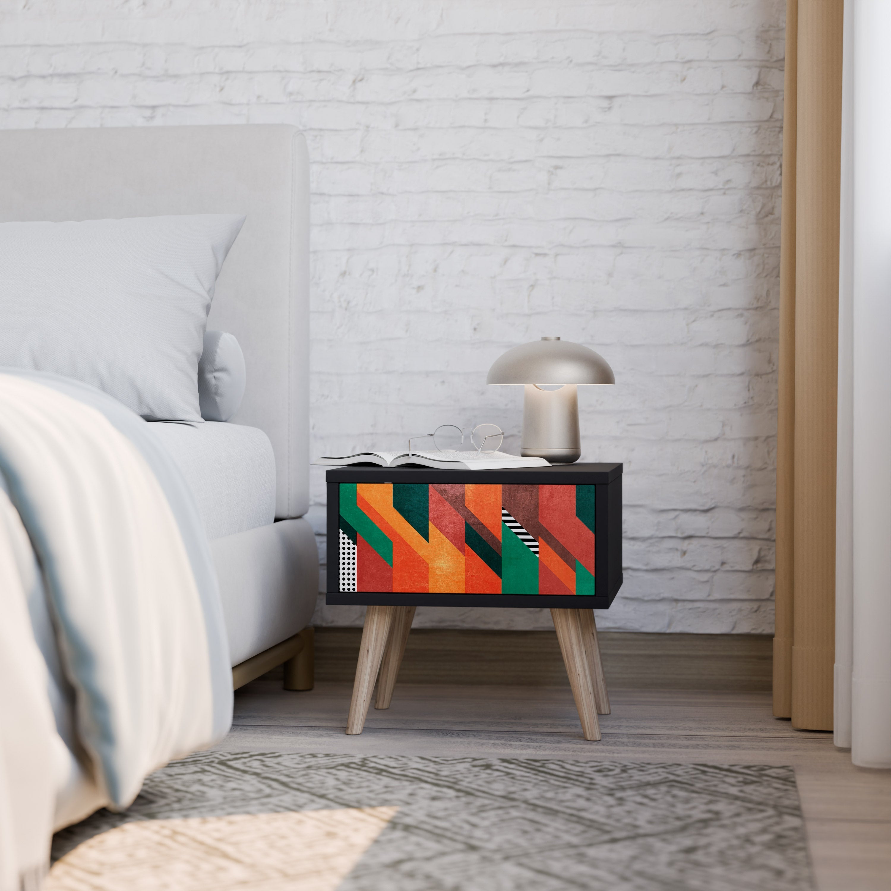 MAKESHIFT ARTISTRY Nightstand in Black Finish