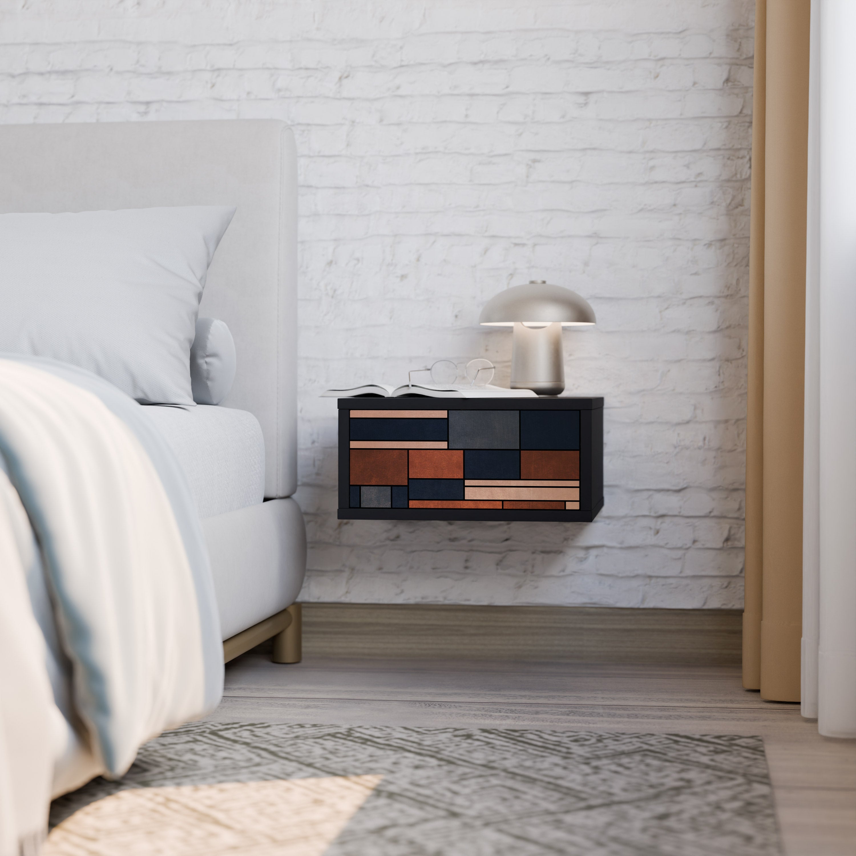 INTREPID FORMATION Nightstand in Black Finish