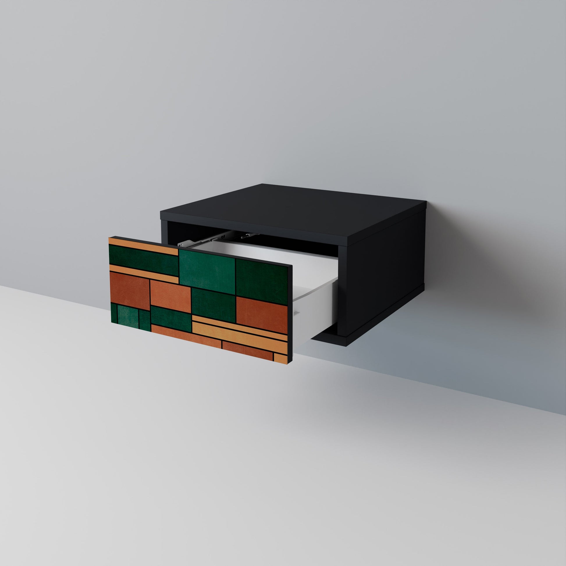 Table de chevet EARTHY FIGURES en finition noire