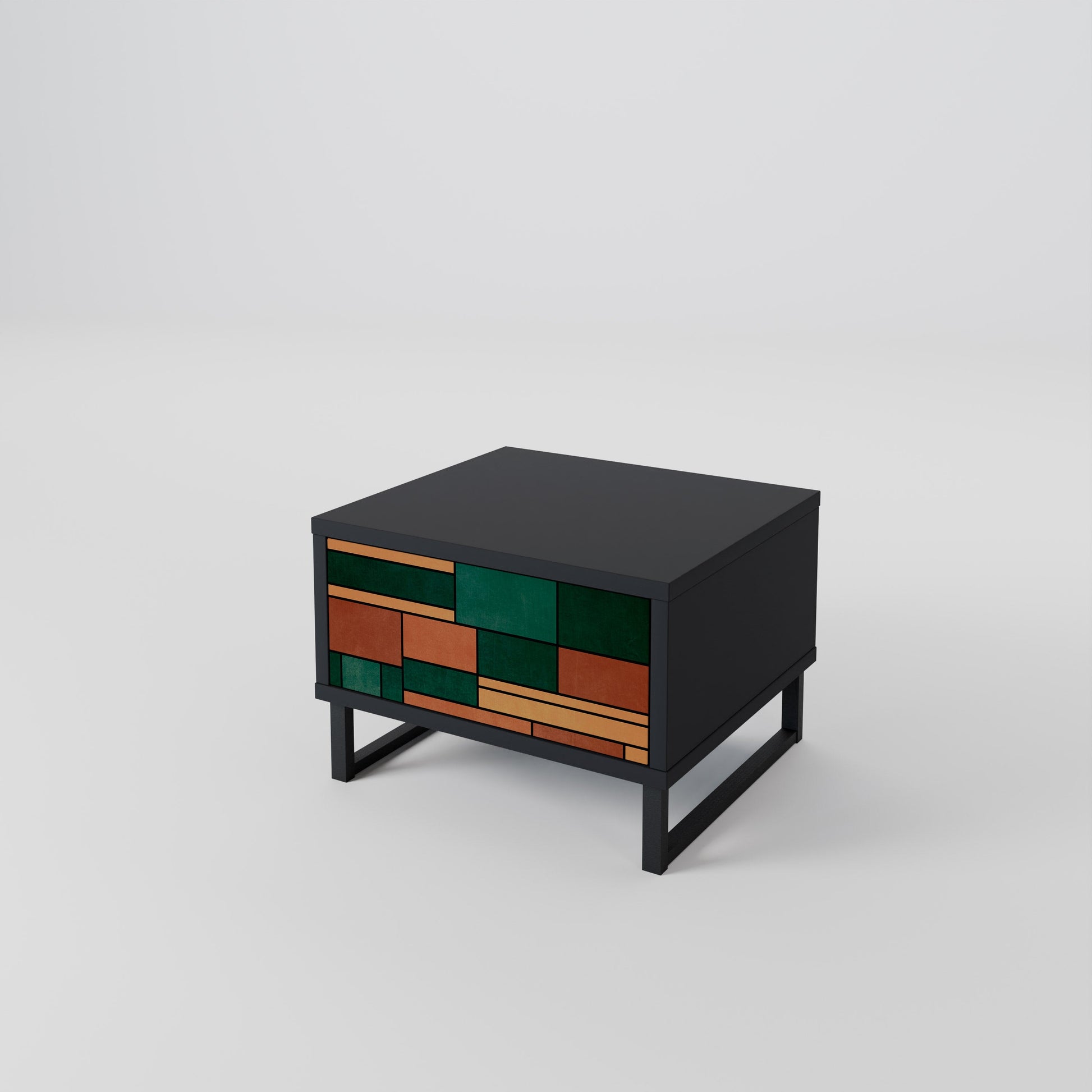 Table de chevet EARTHY FIGURES en finition noire
