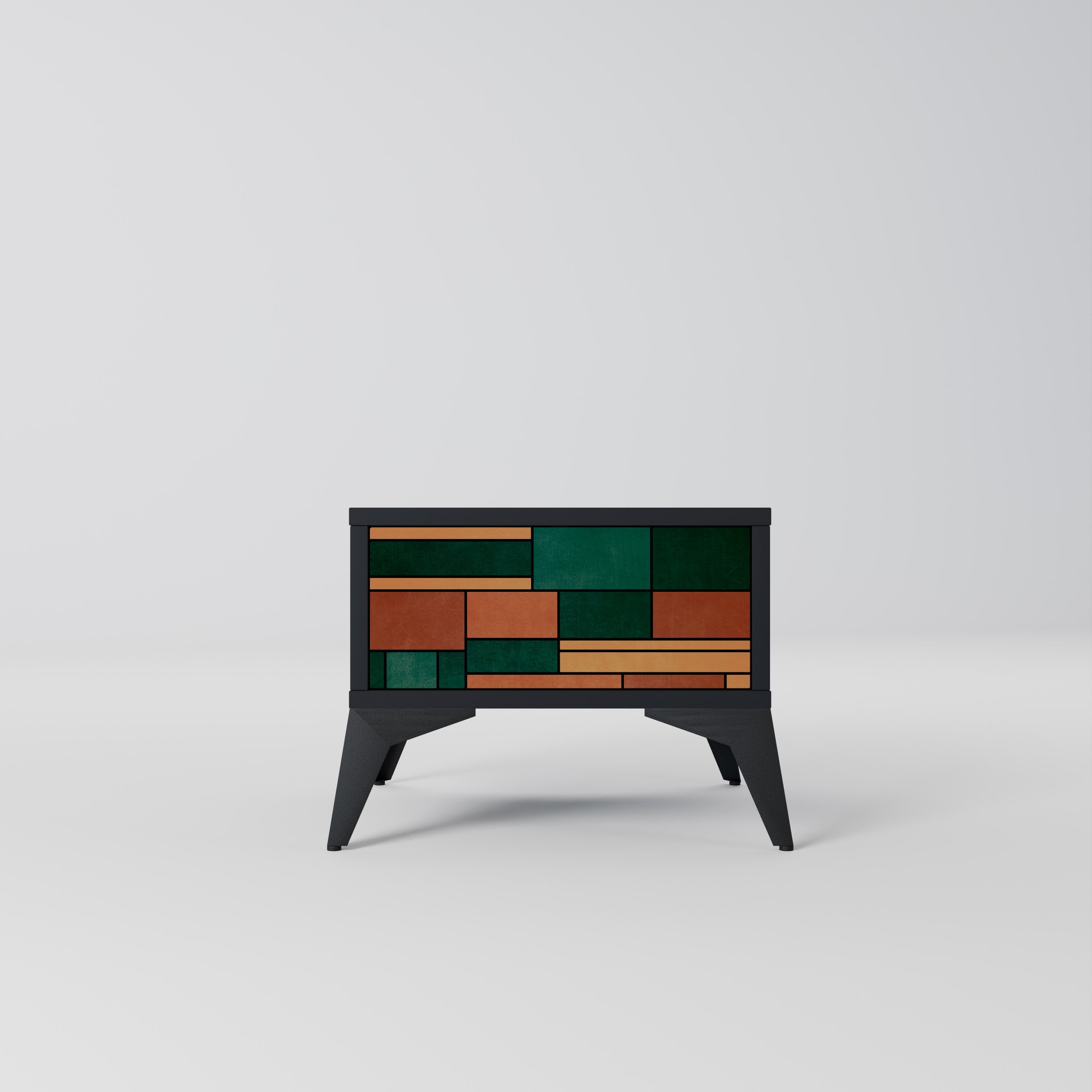 Table de chevet EARTHY FIGURES en finition noire