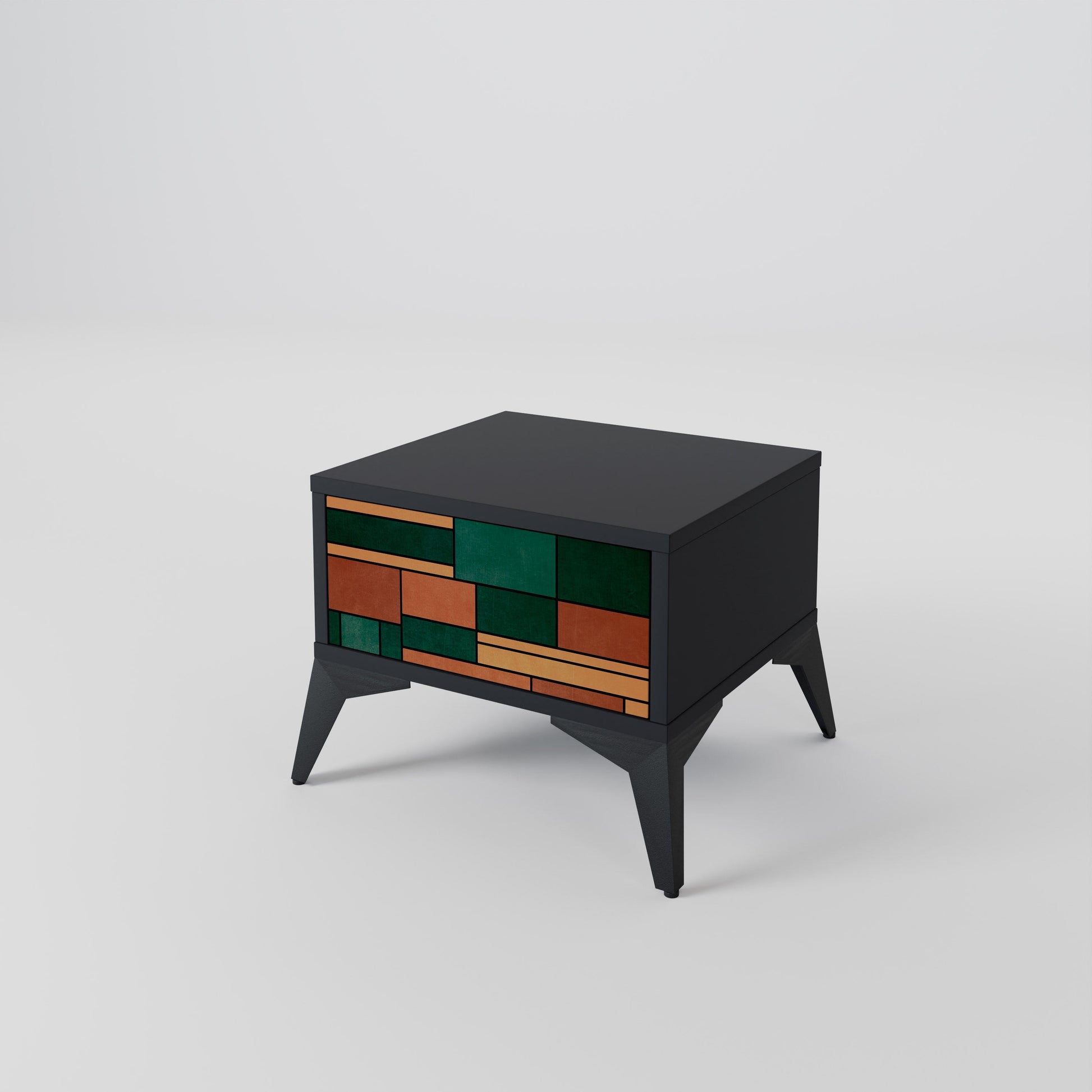 Table de chevet EARTHY FIGURES en finition noire