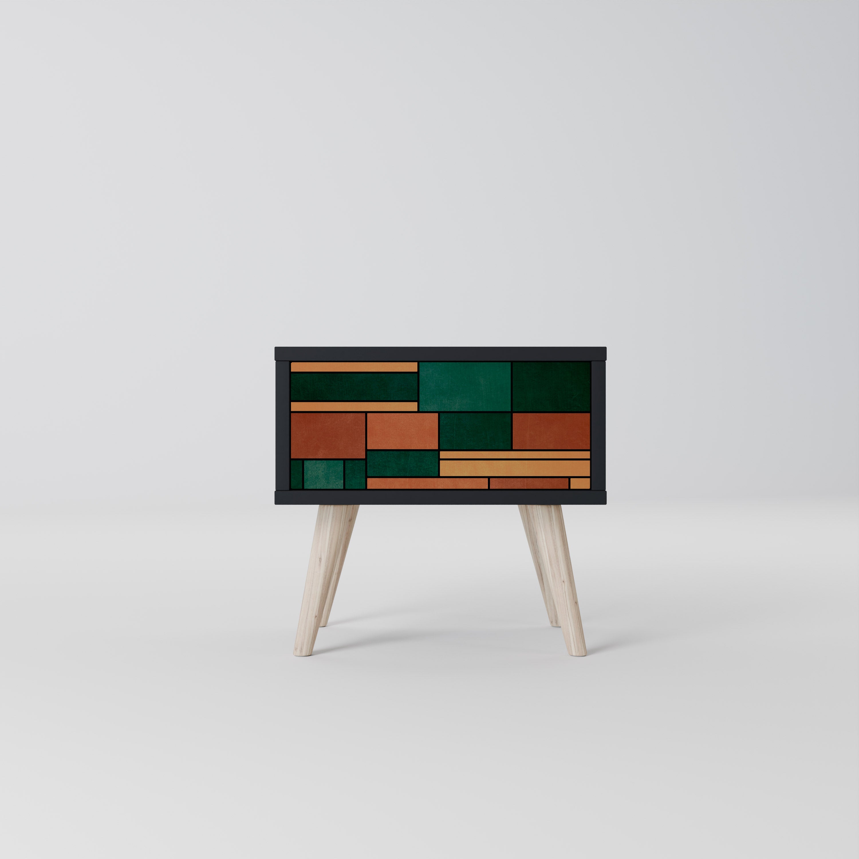 Table de chevet EARTHY FIGURES en finition noire