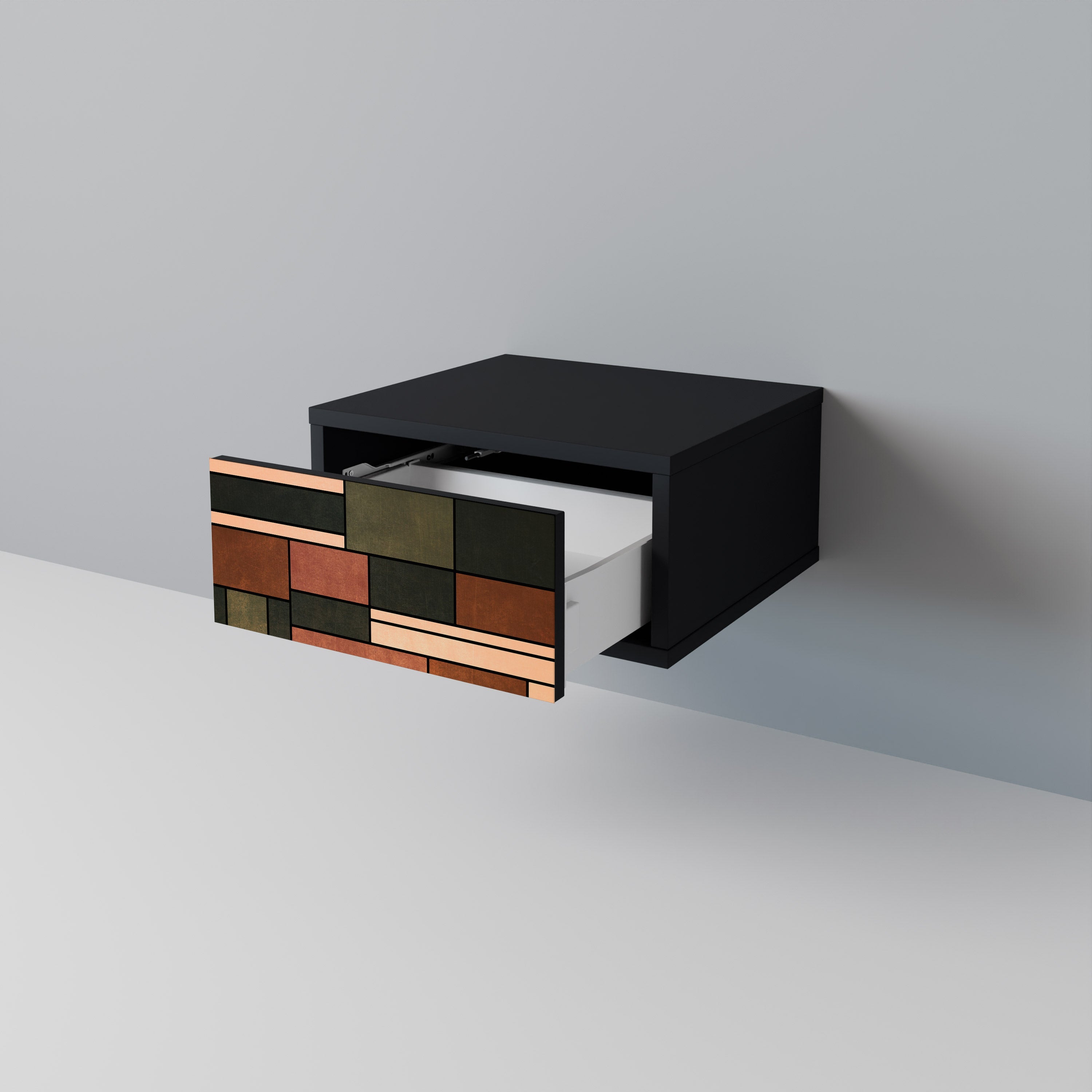 FIGURES OF NATURE Nightstand in Black Finish