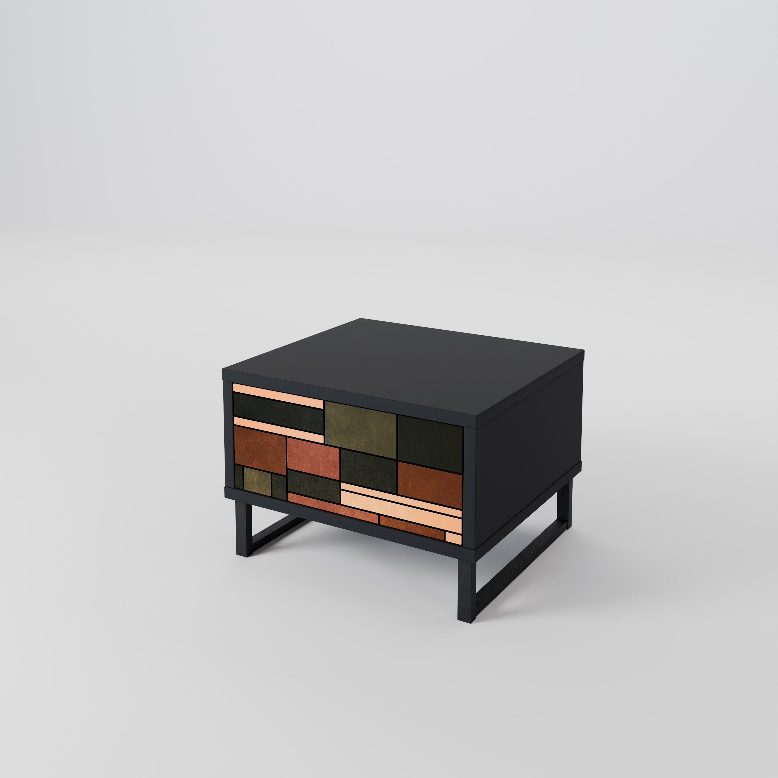 FIGURES OF NATURE Nightstand in Black Finish