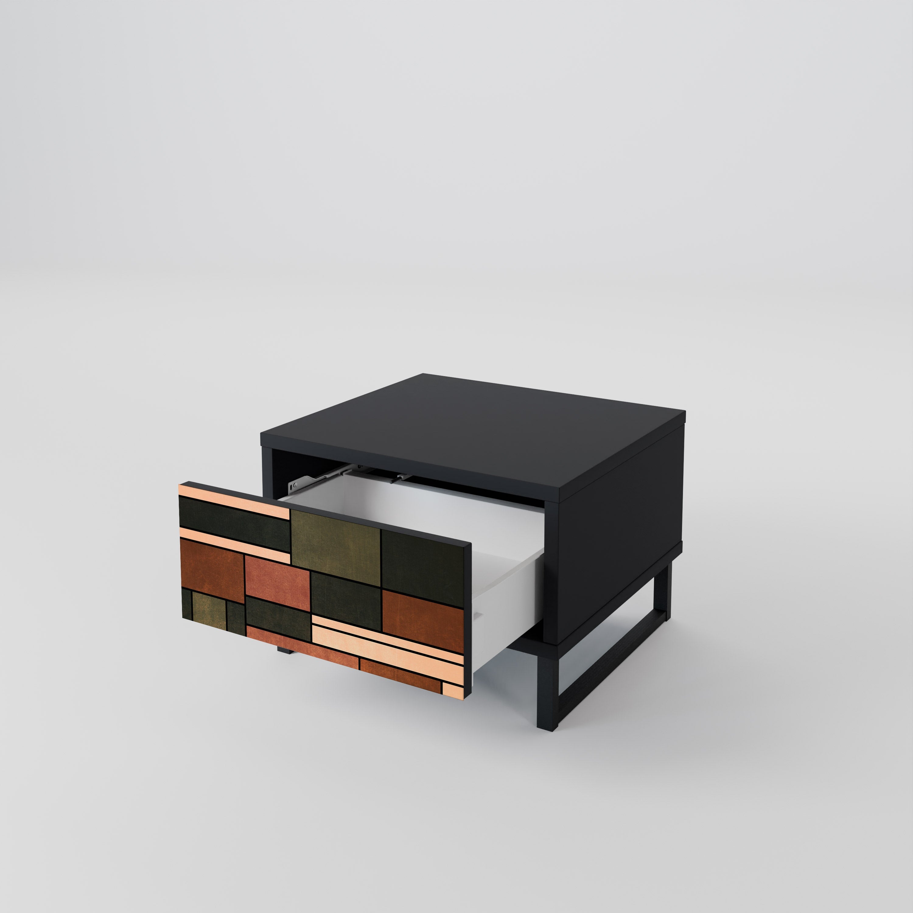 FIGURES OF NATURE Nightstand in Black Finish