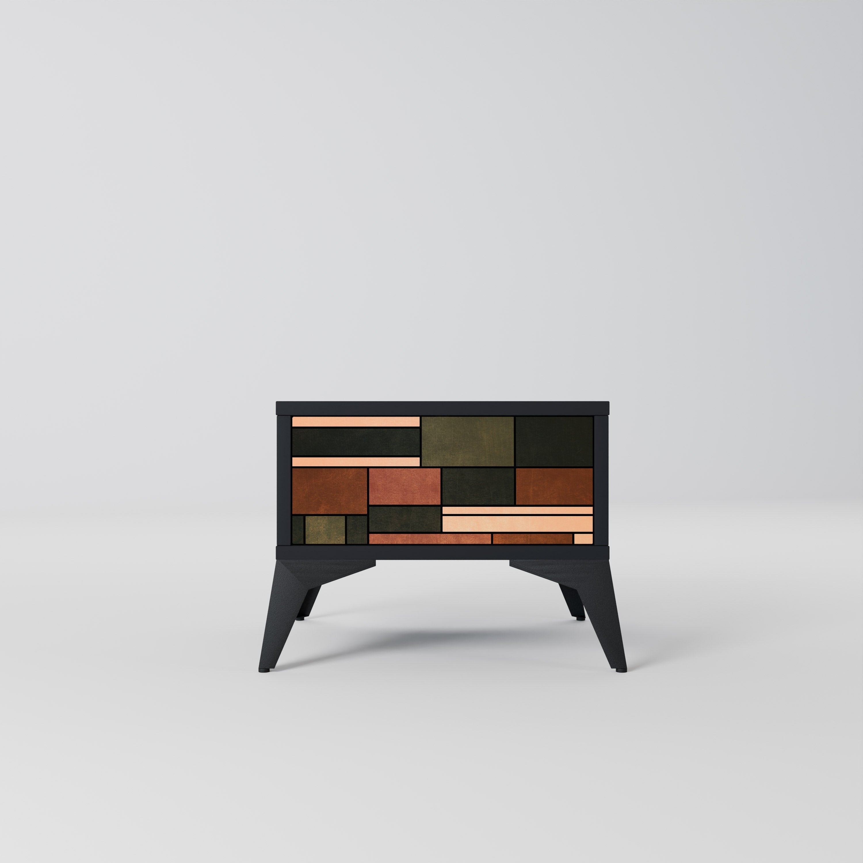 Table de chevet FIGURES OF NATURE en finition noire