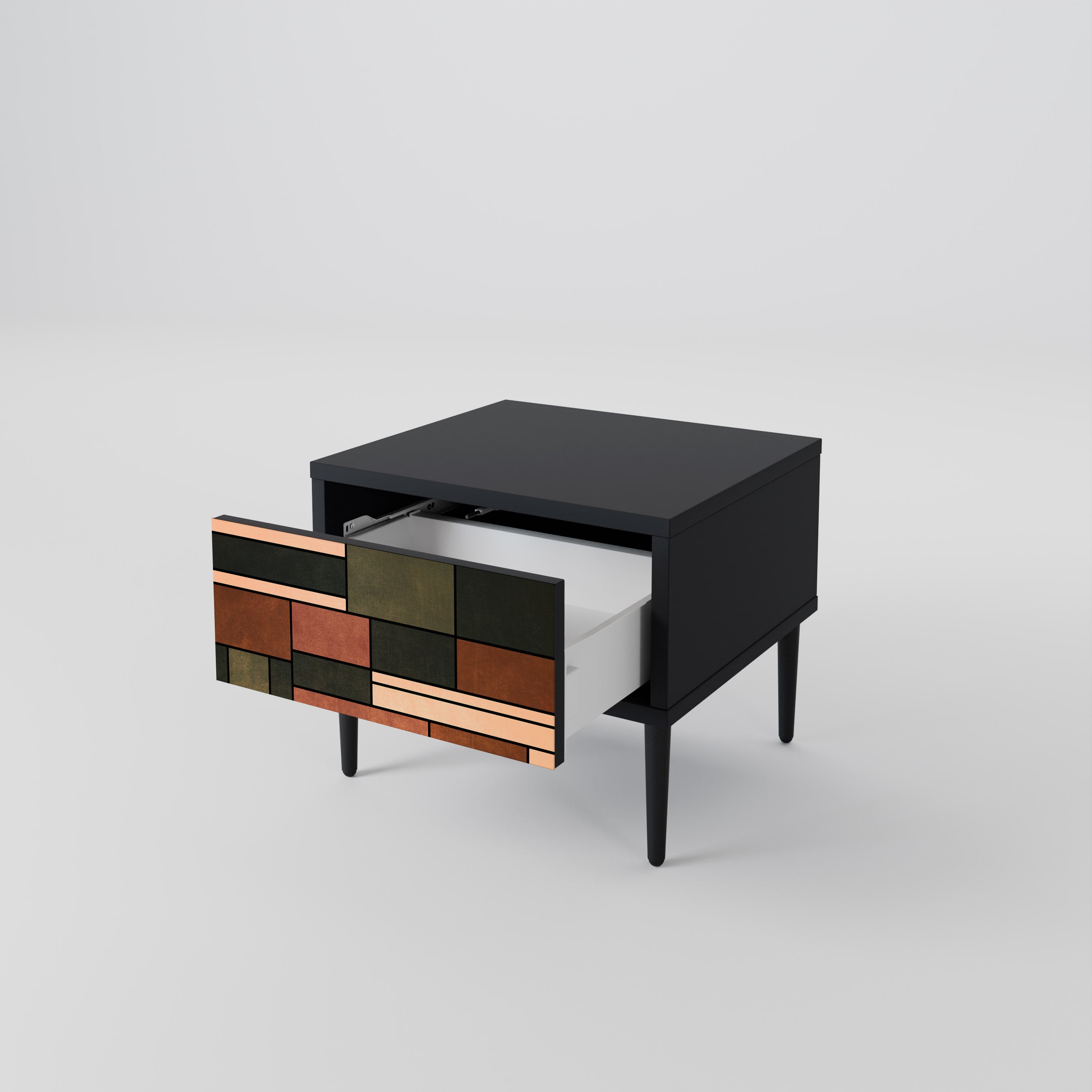 FIGURES OF NATURE Nightstand in Black Finish