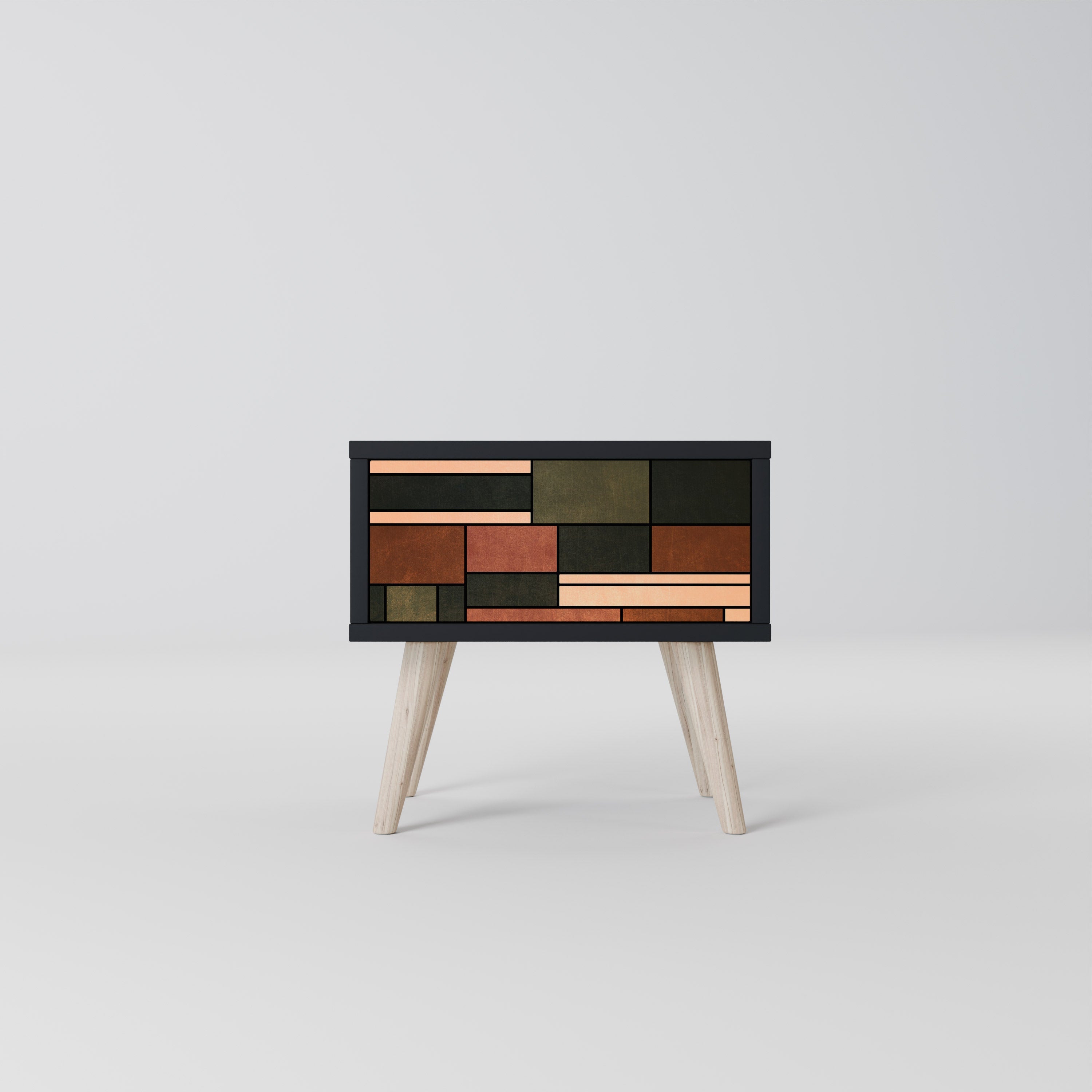 Table de chevet FIGURES OF NATURE en finition noire