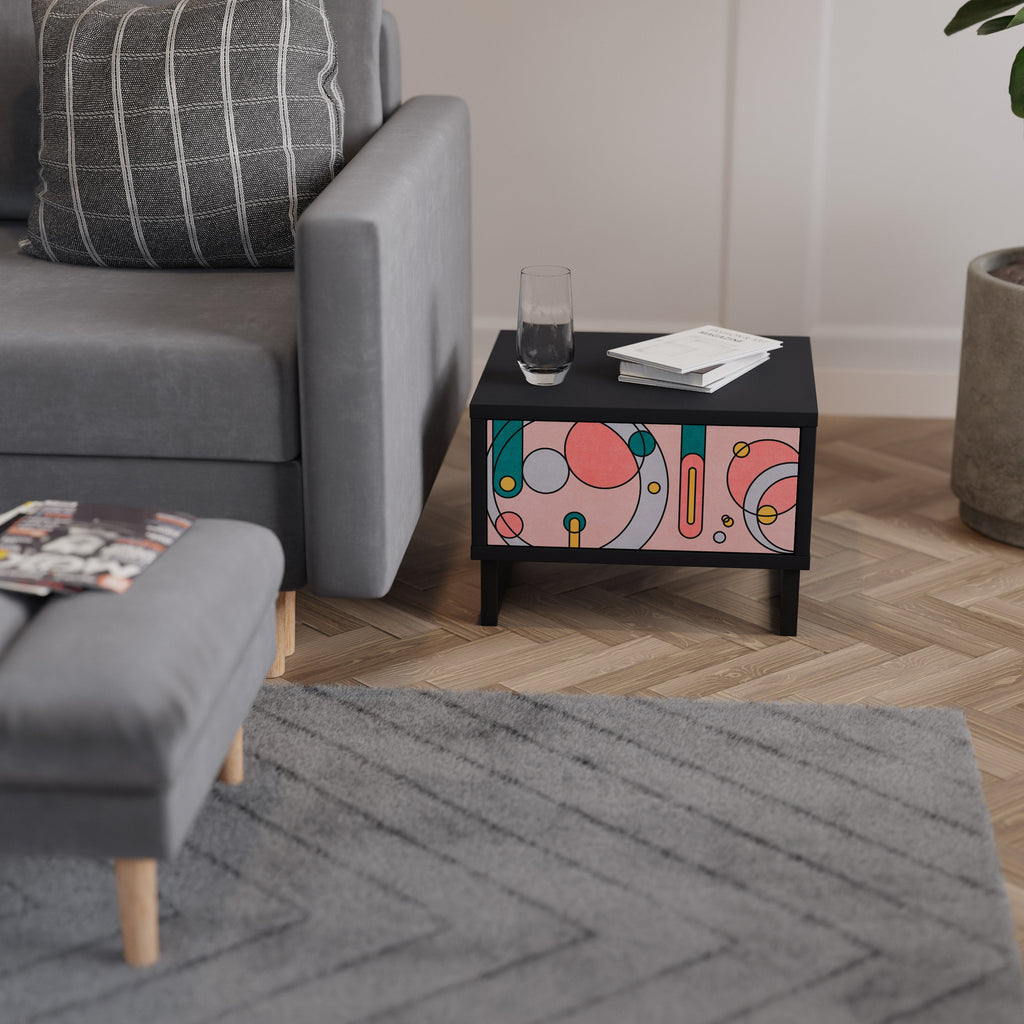 Table de chevet GOSSAMER ECHOES en finition noire
