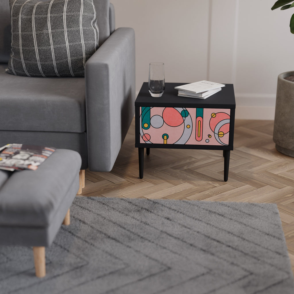 Table de chevet GOSSAMER ECHOES en finition noire
