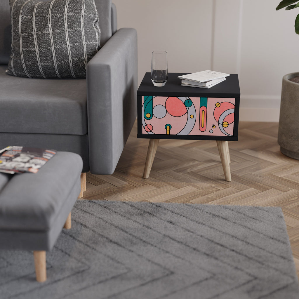 Table de chevet GOSSAMER ECHOES en finition noire