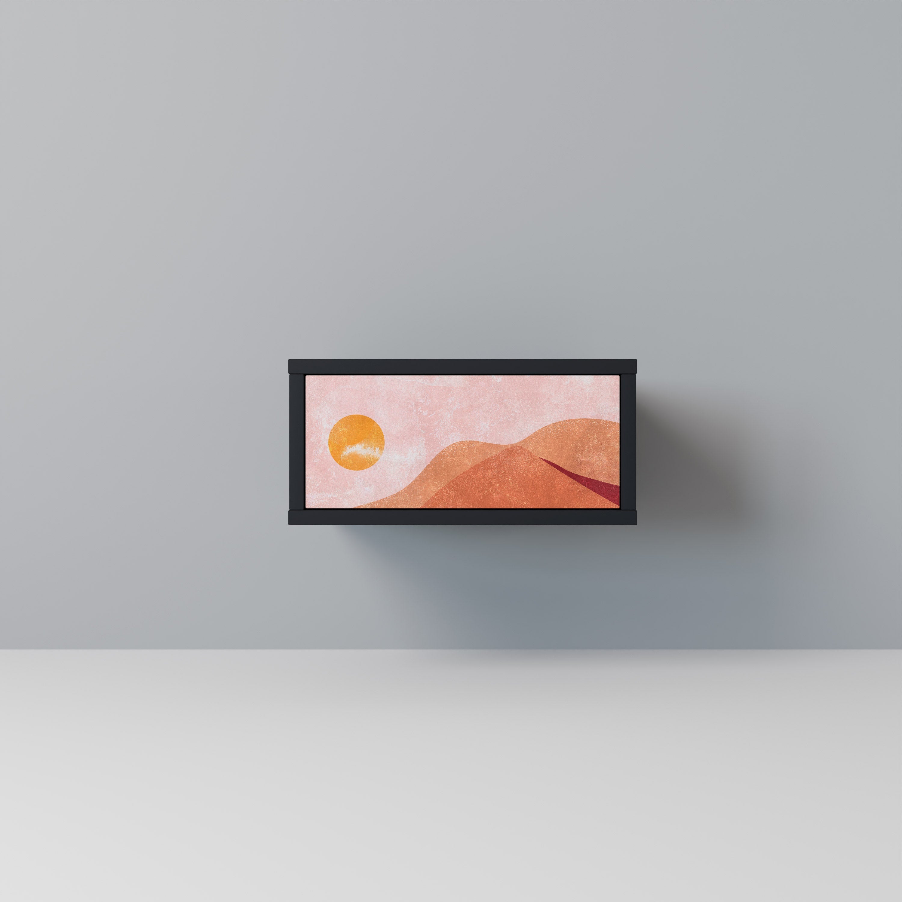 Table de chevet LUMINOUS SUNLIGHT en finition noire