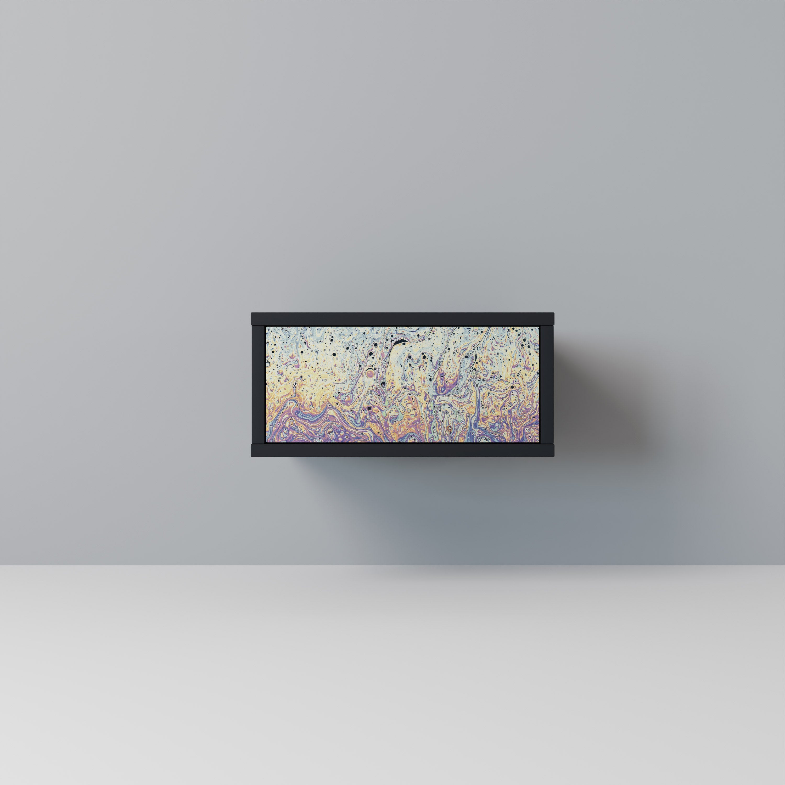 Table de chevet MOSAIC OF COLORS en finition noire