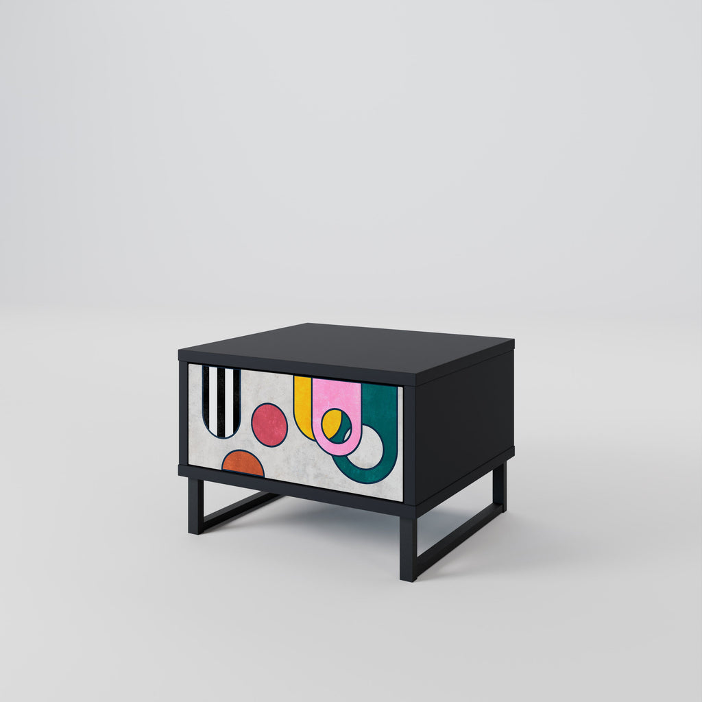 Table de chevet COOL STORY en finition noire