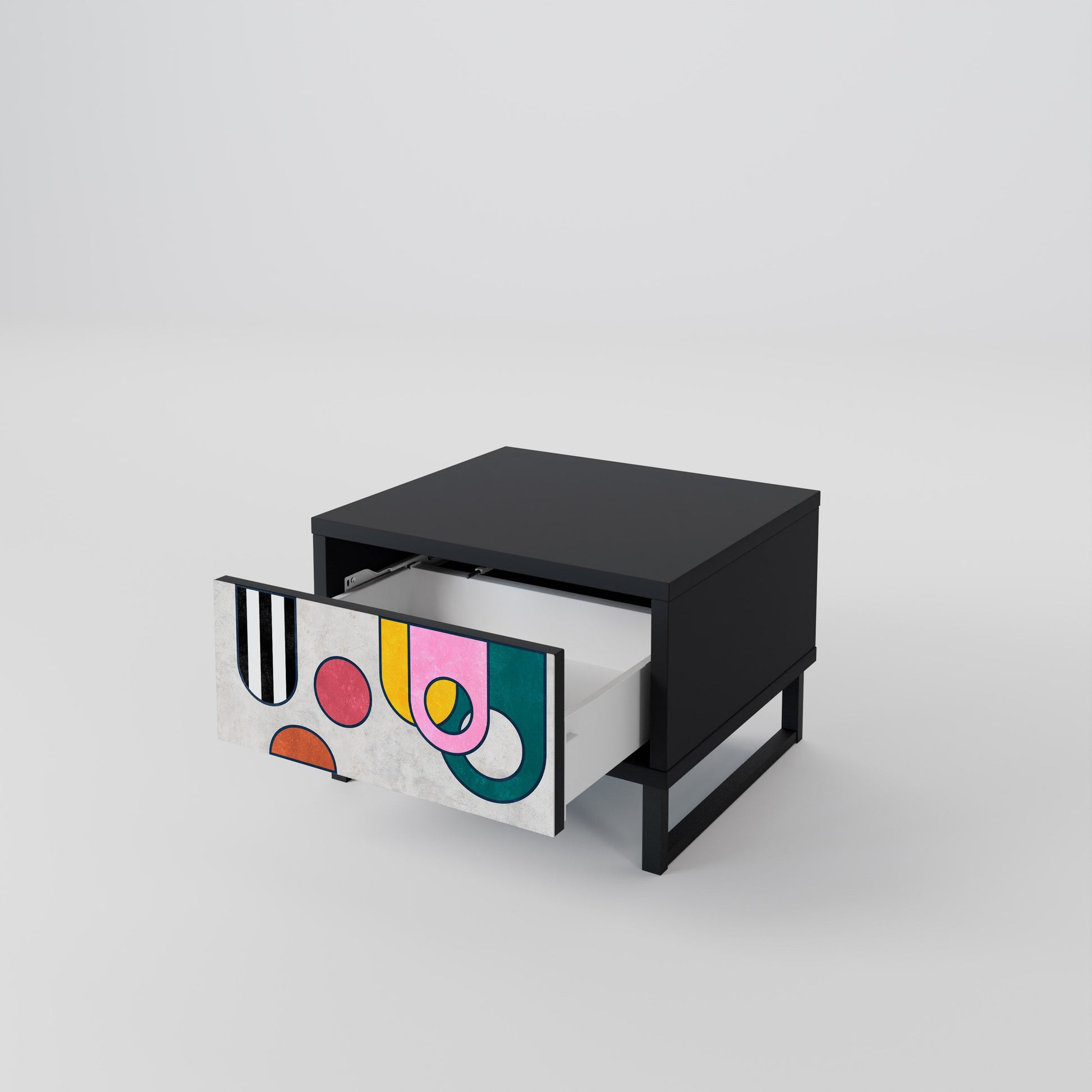 Table de chevet COOL STORY en finition noire