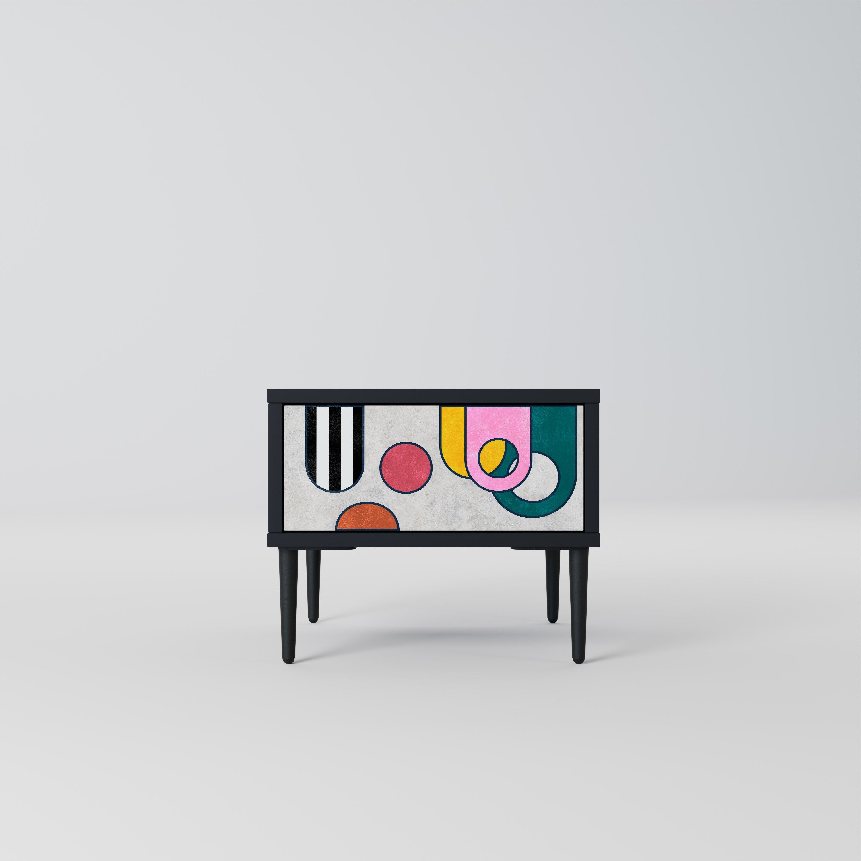 COOL STORY Nightstand in Black Finish