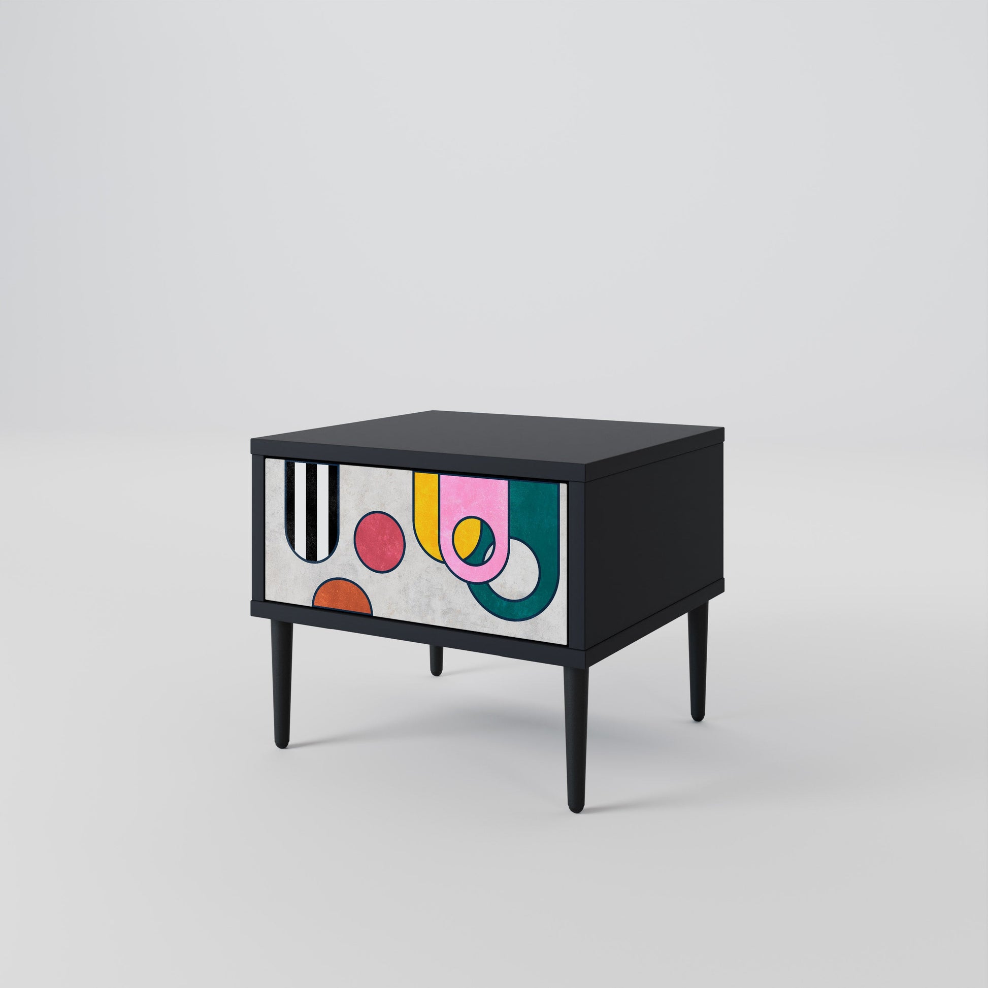 Table de chevet COOL STORY en finition noire