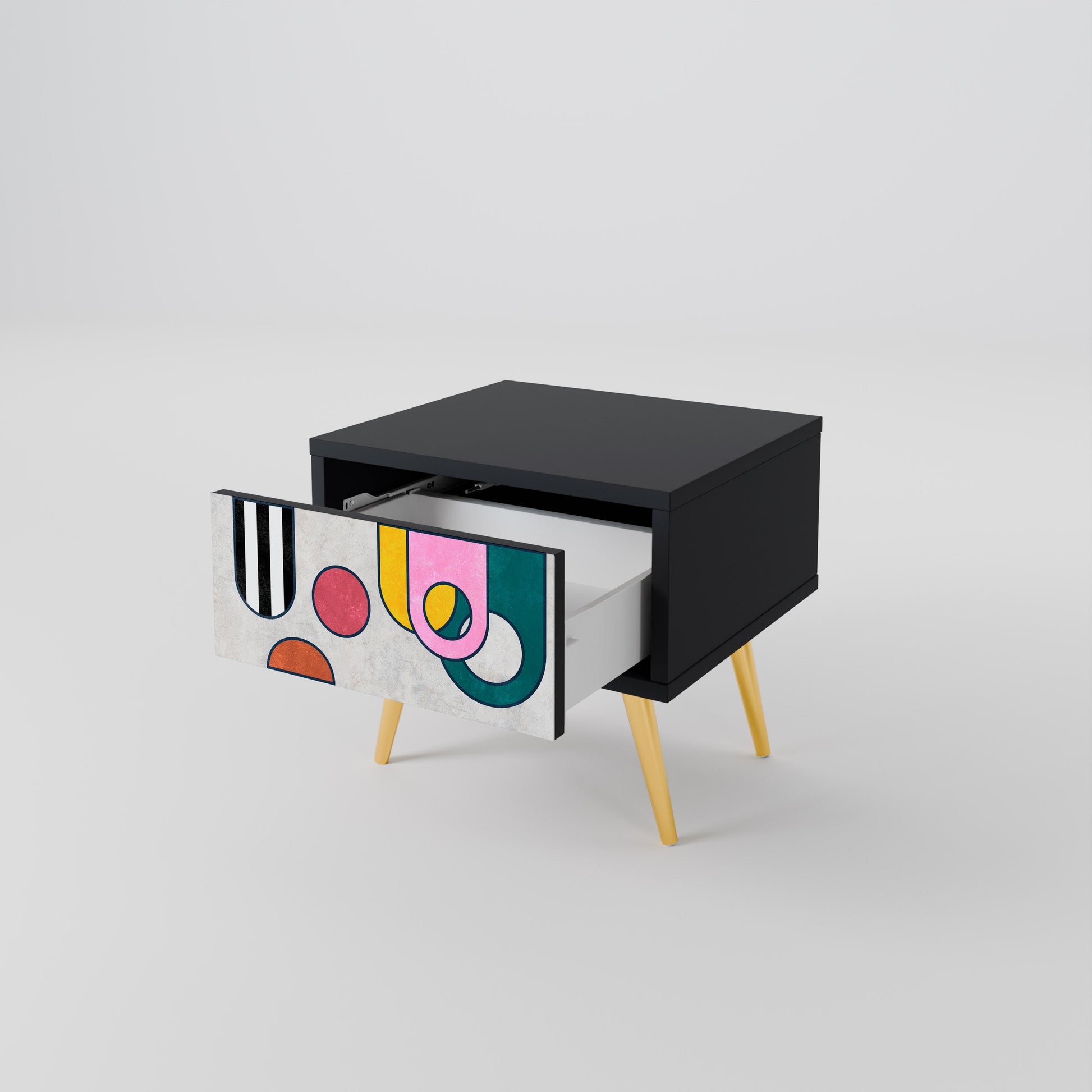 Table de chevet COOL STORY en finition noire