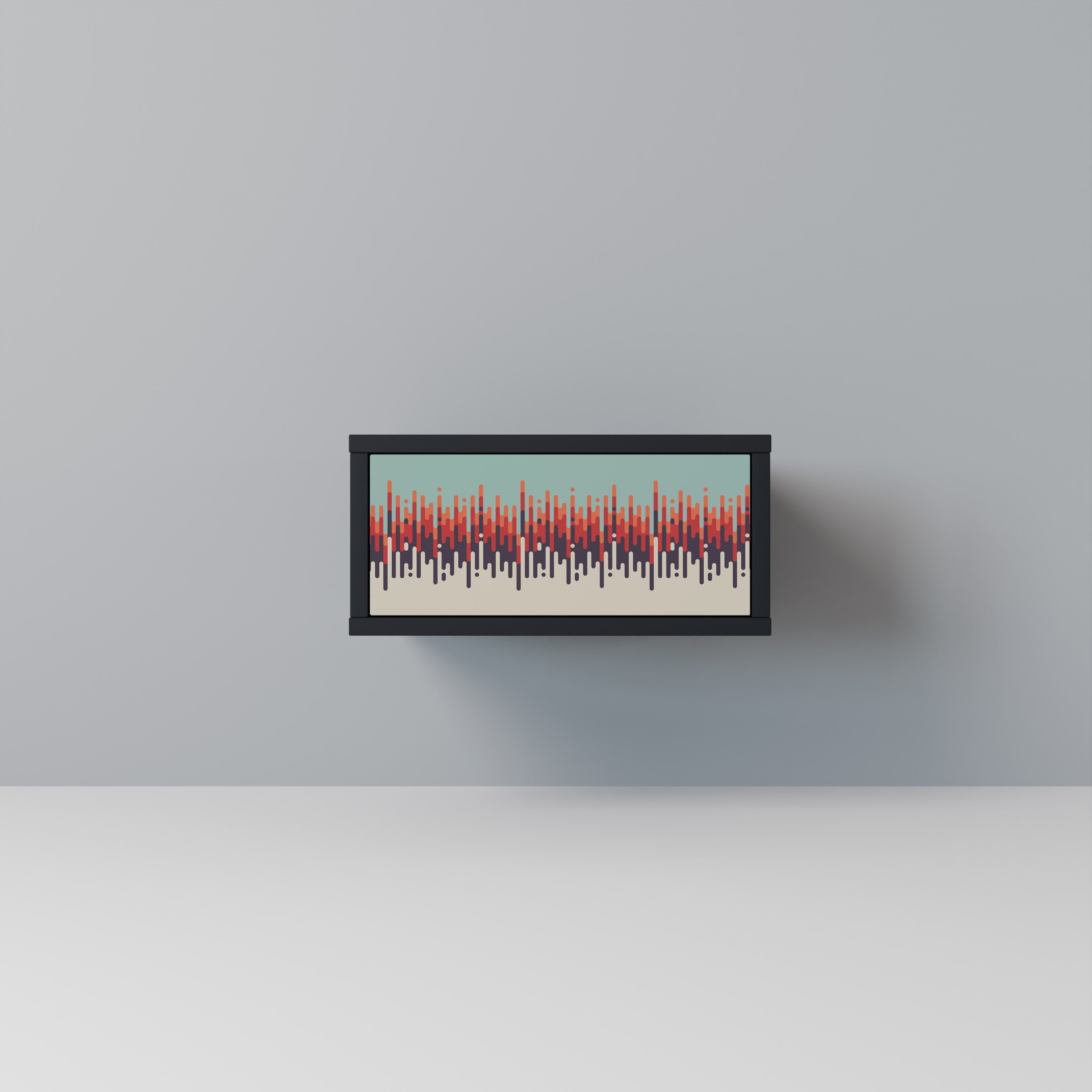 Table de chevet CHROMA CONTOURS en finition noire