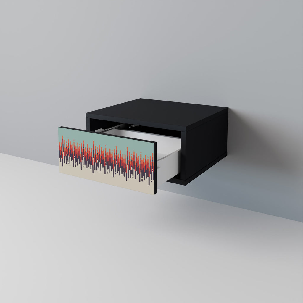 Table de chevet CHROMA CONTOURS en finition noire