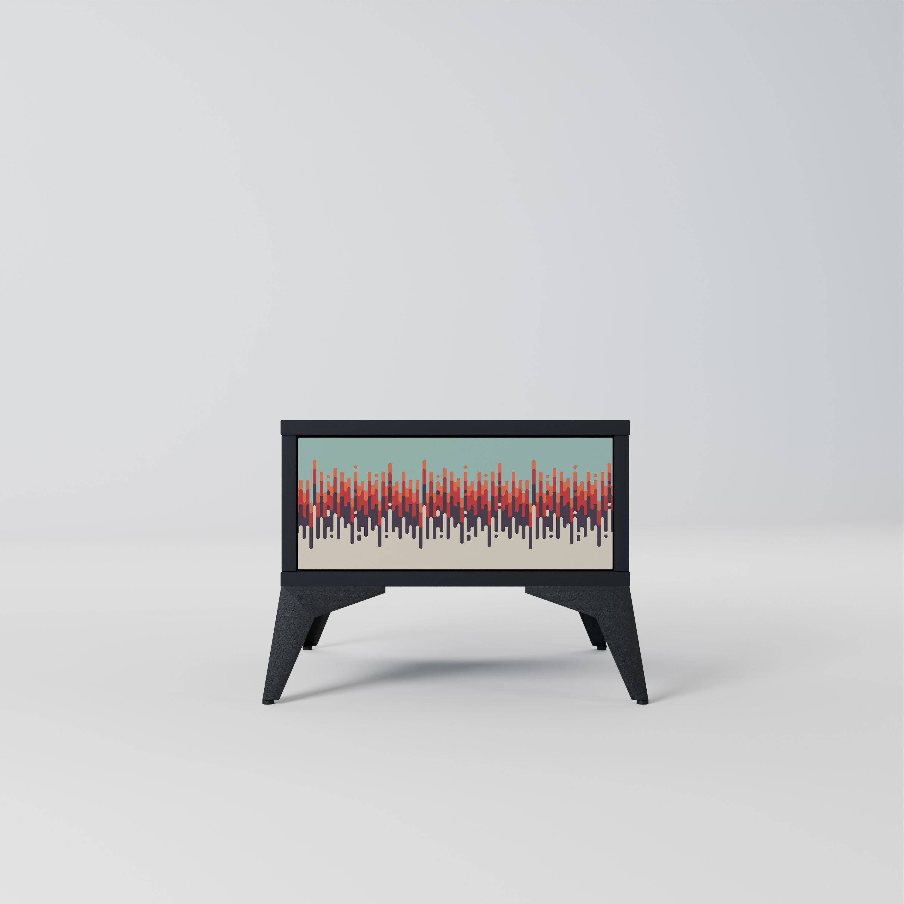 Table de chevet CHROMA CONTOURS en finition noire