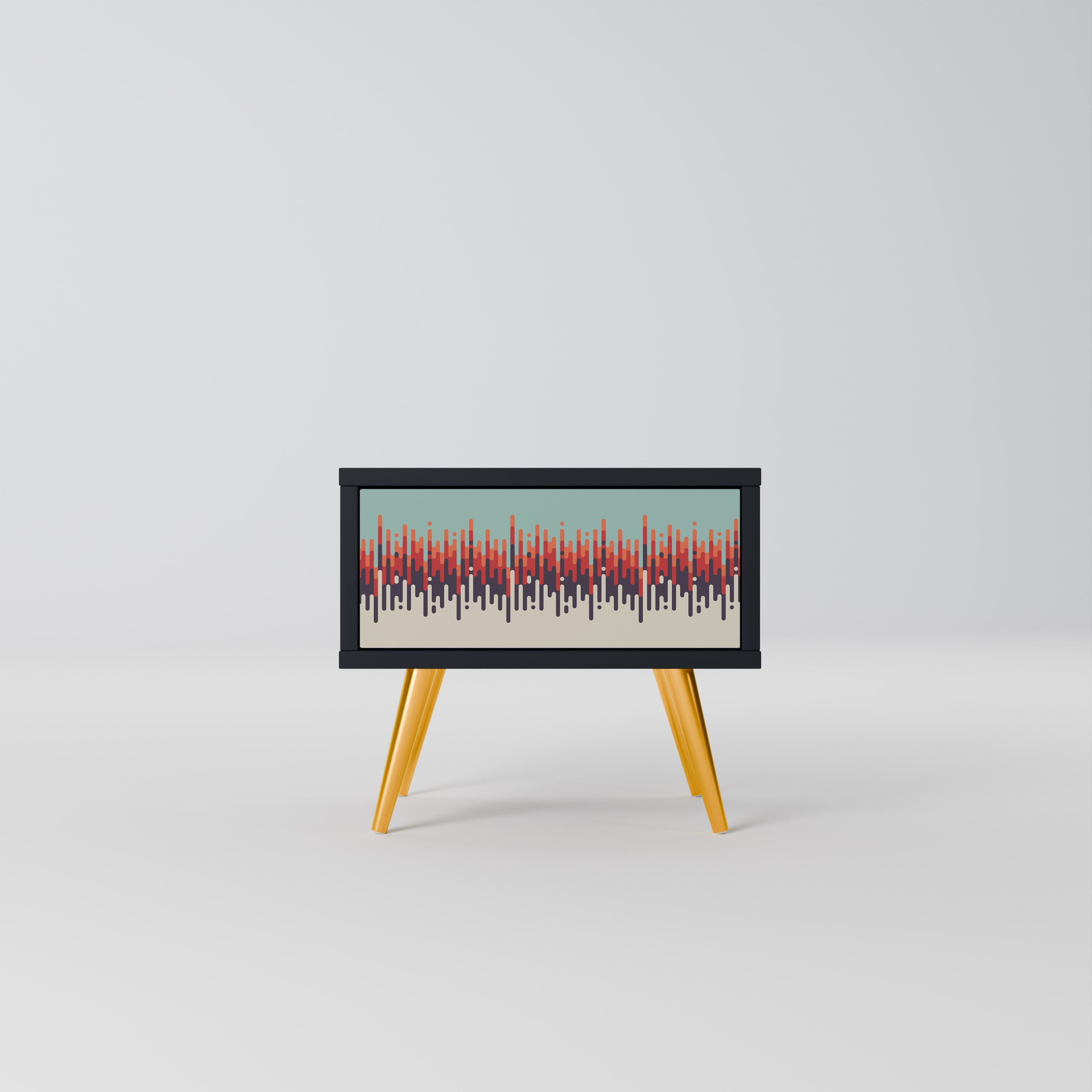 Table de chevet CHROMA CONTOURS en finition noire