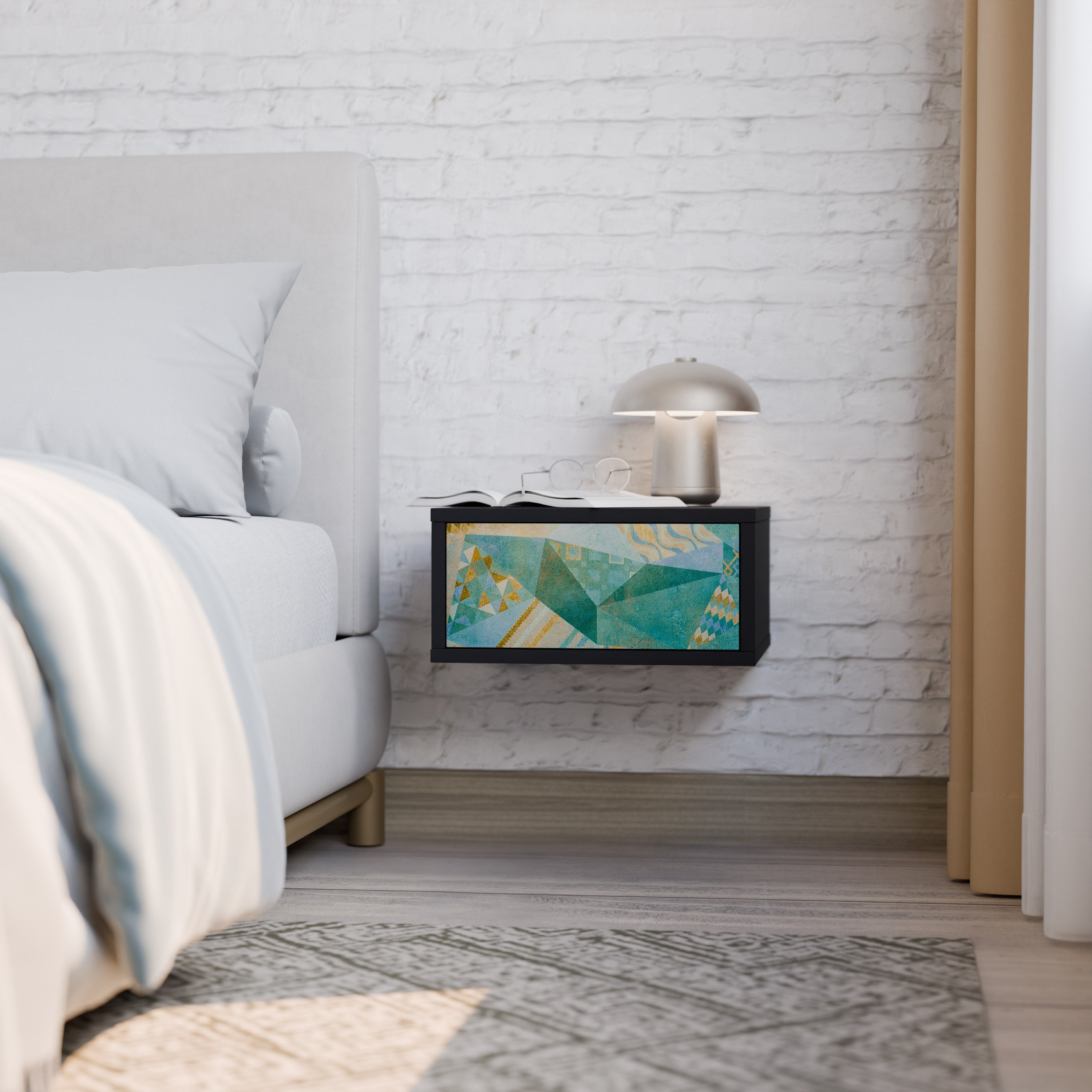 SPECTRUM SPLENDOR Nightstand in Black Finish