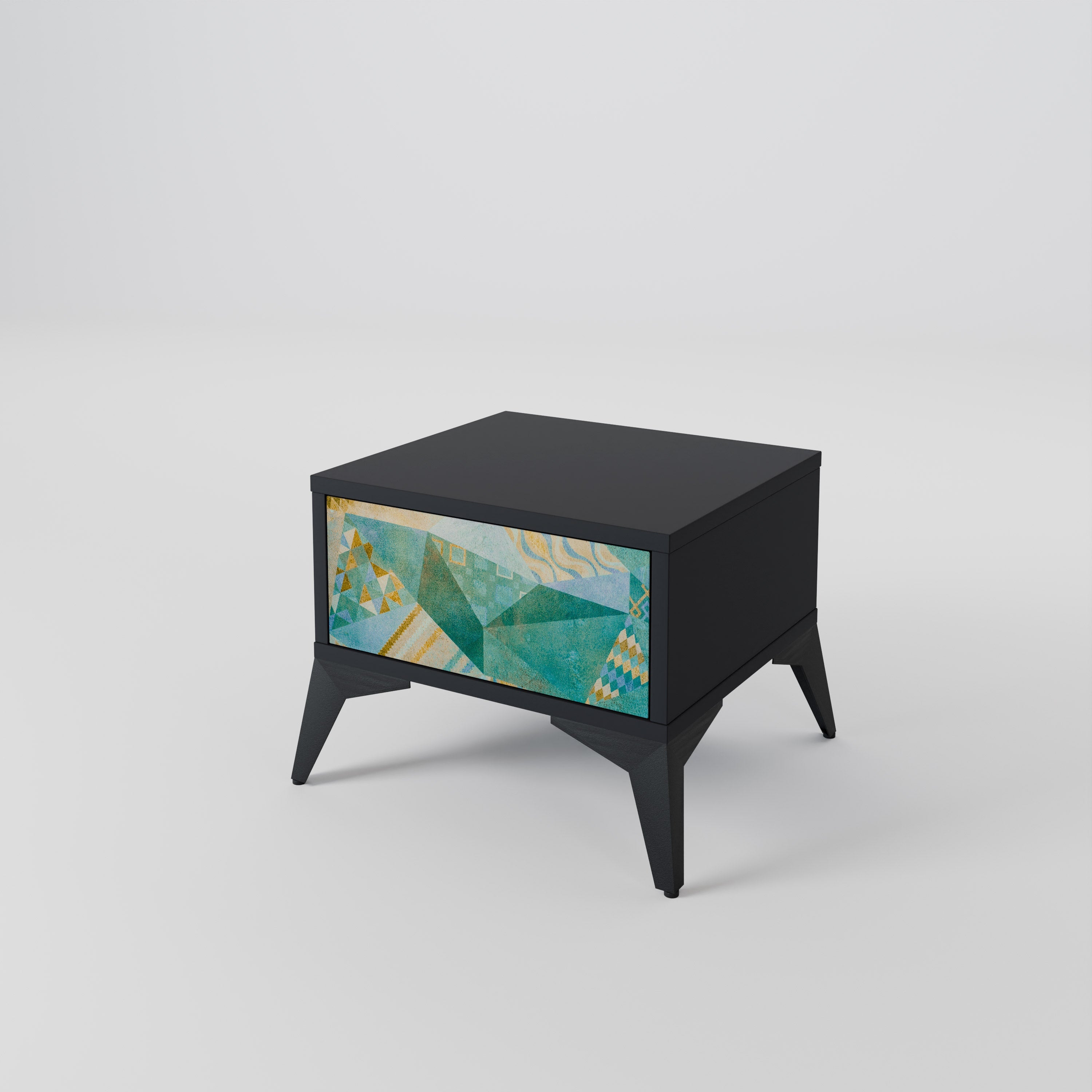 SPECTRUM SPLENDOR Nightstand in Black Finish