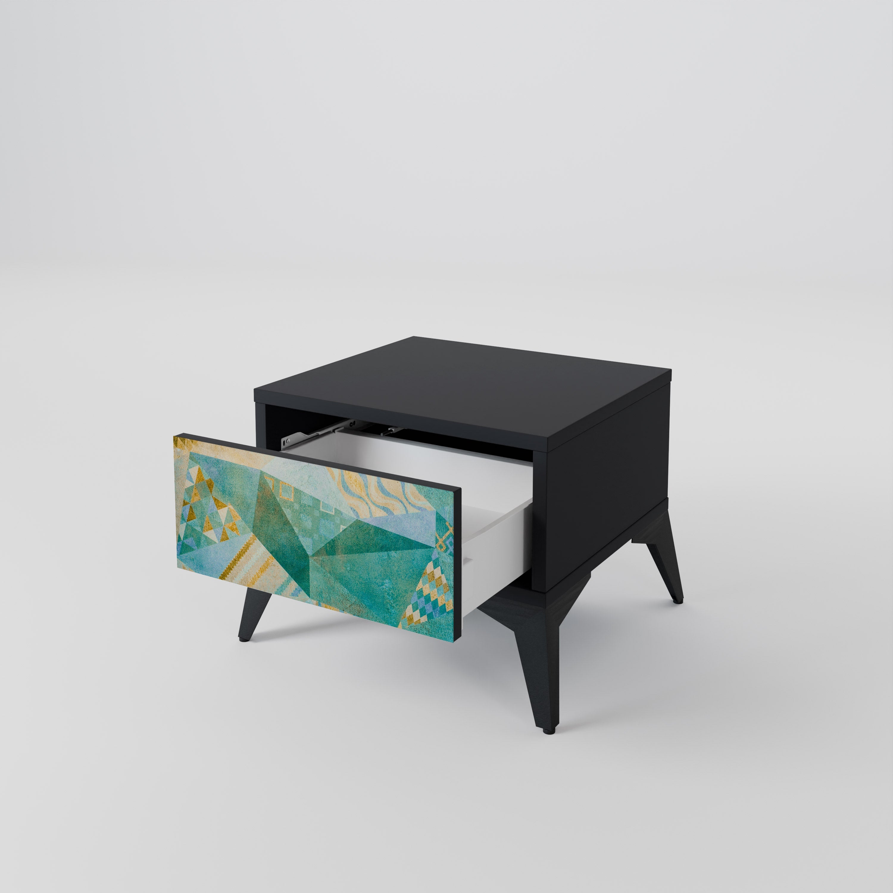 SPECTRUM SPLENDOR Nightstand in Black Finish