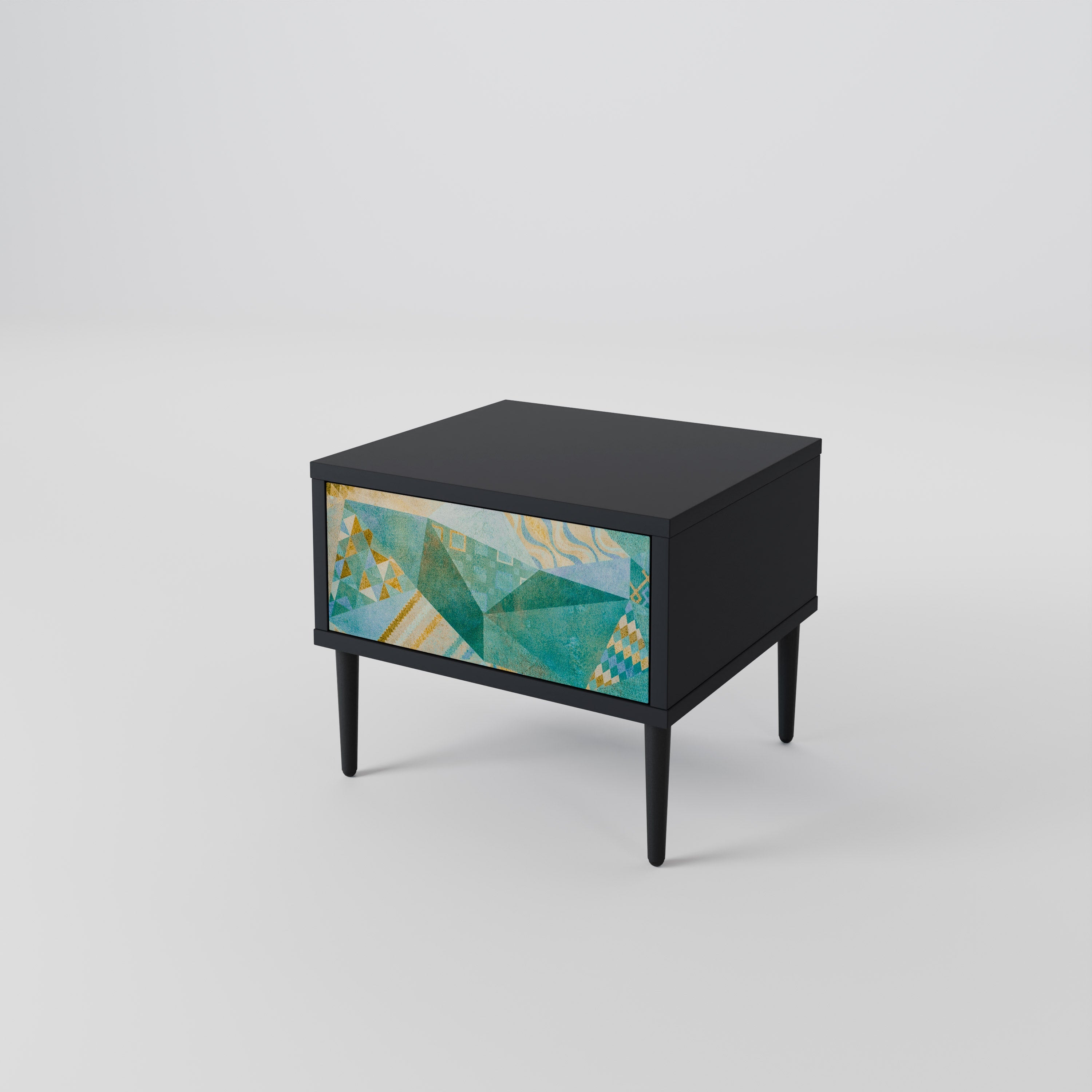 SPECTRUM SPLENDOR Nightstand in Black Finish
