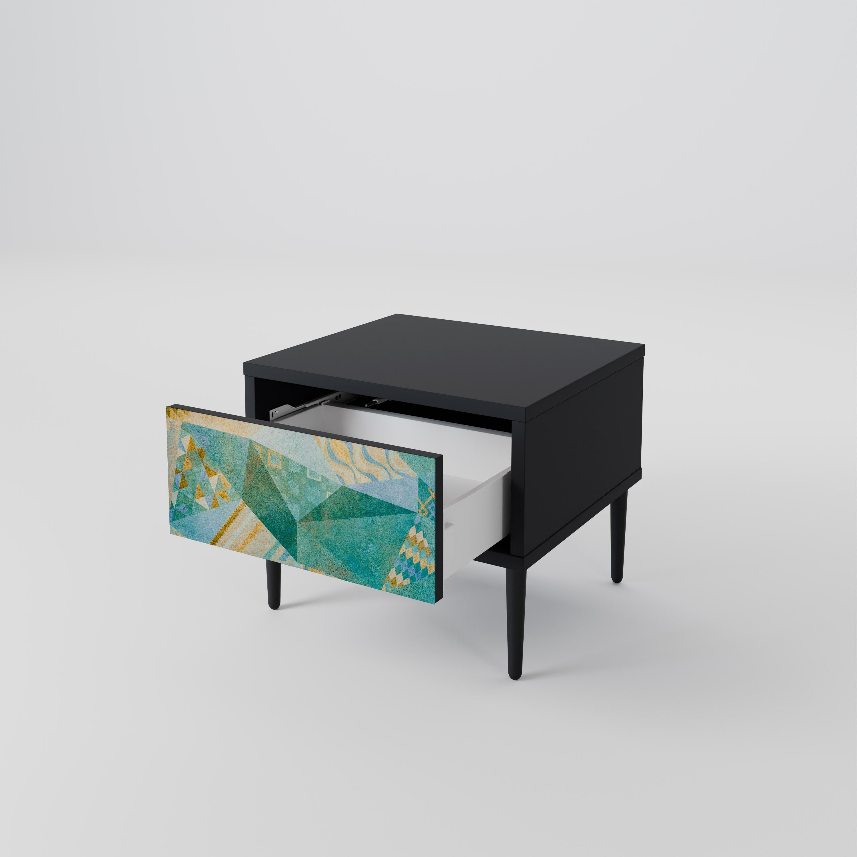 SPECTRUM SPLENDOR Nightstand in Black Finish