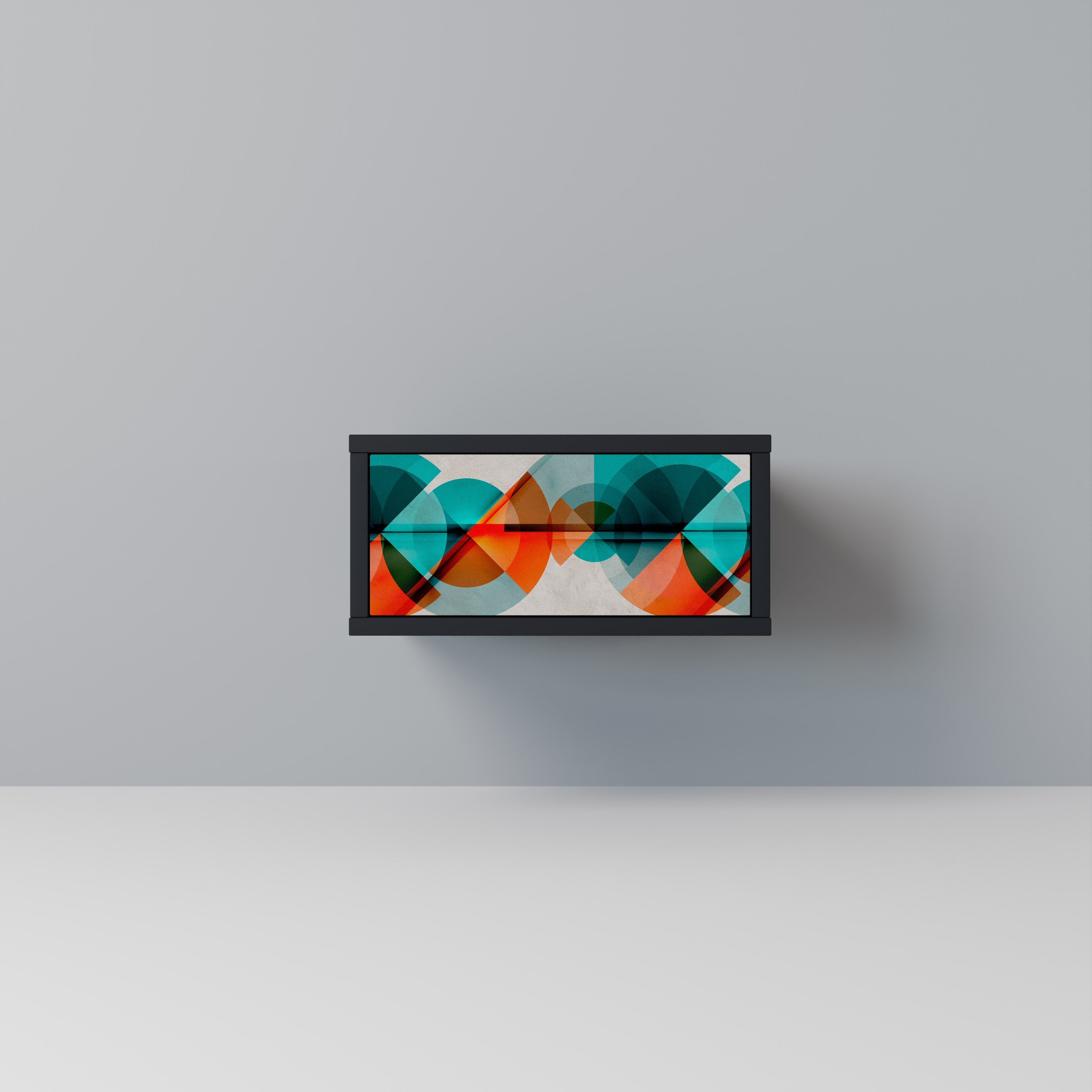 Table de chevet CIRCULAR RHAPSODY en finition noire