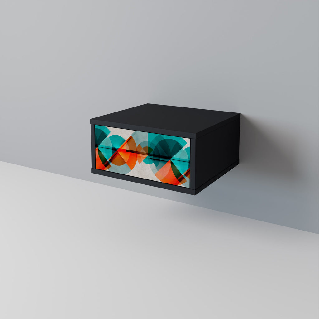 Table de chevet CIRCULAR RHAPSODY en finition noire